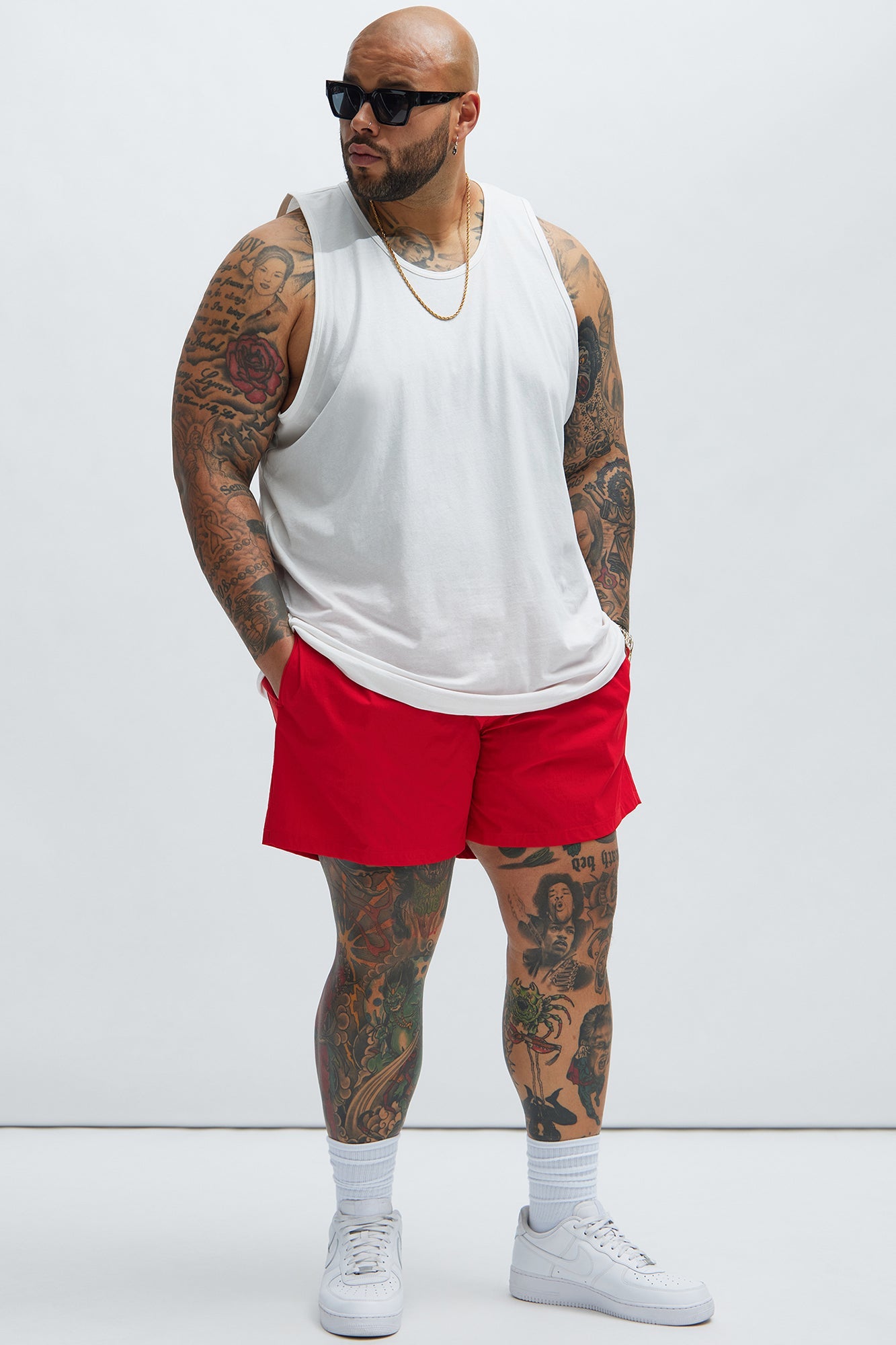 Montez Stretch Swim Trunk 6″ - Brick Red