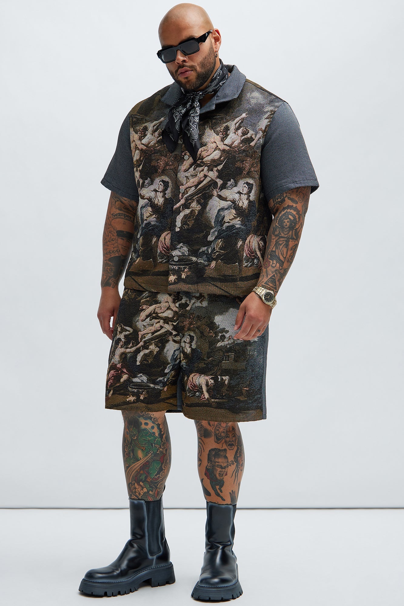 Cassiel Tapestry Shorts - Multi Color