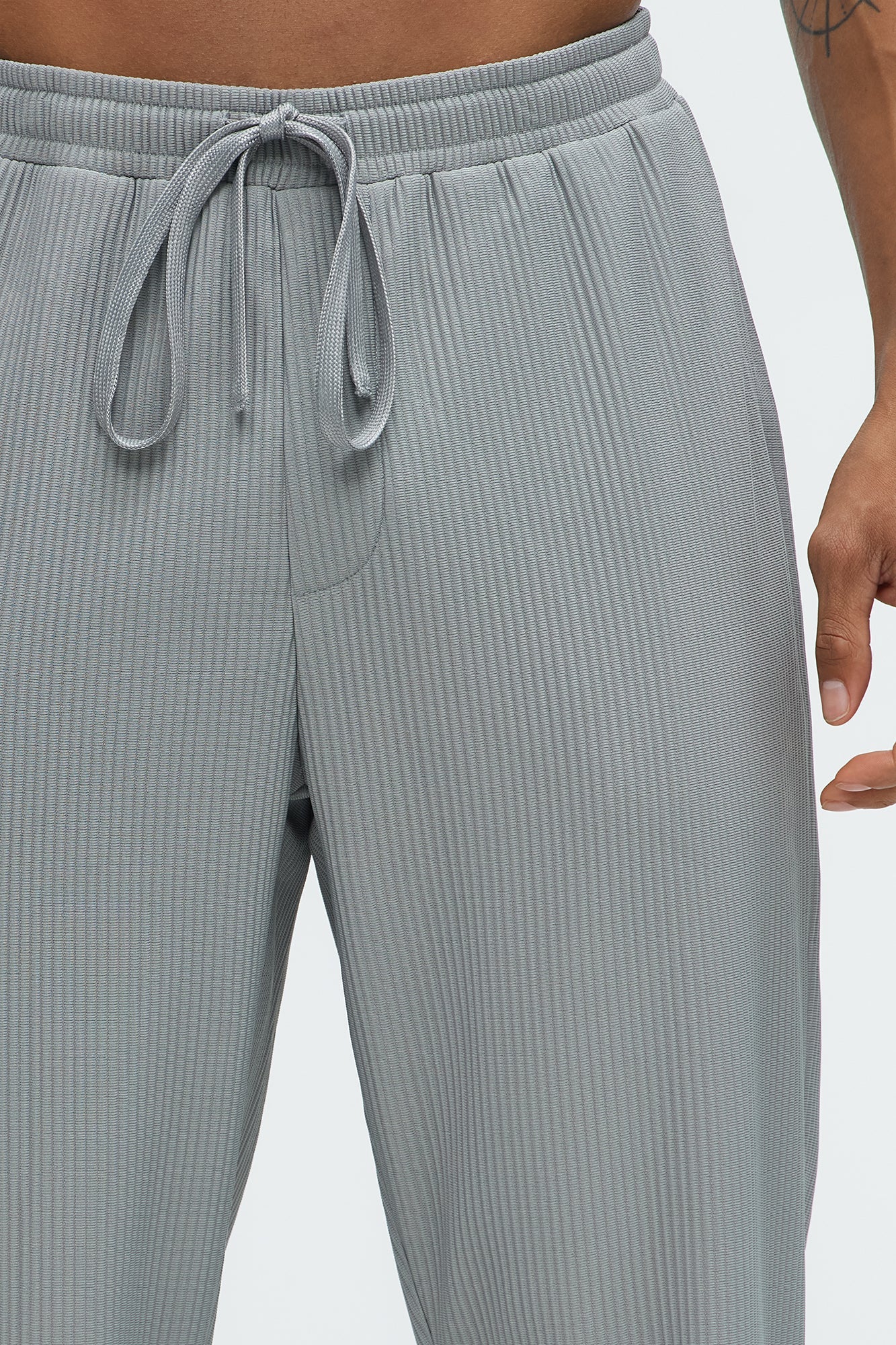 Show Up Slim Slit Pants - Grey