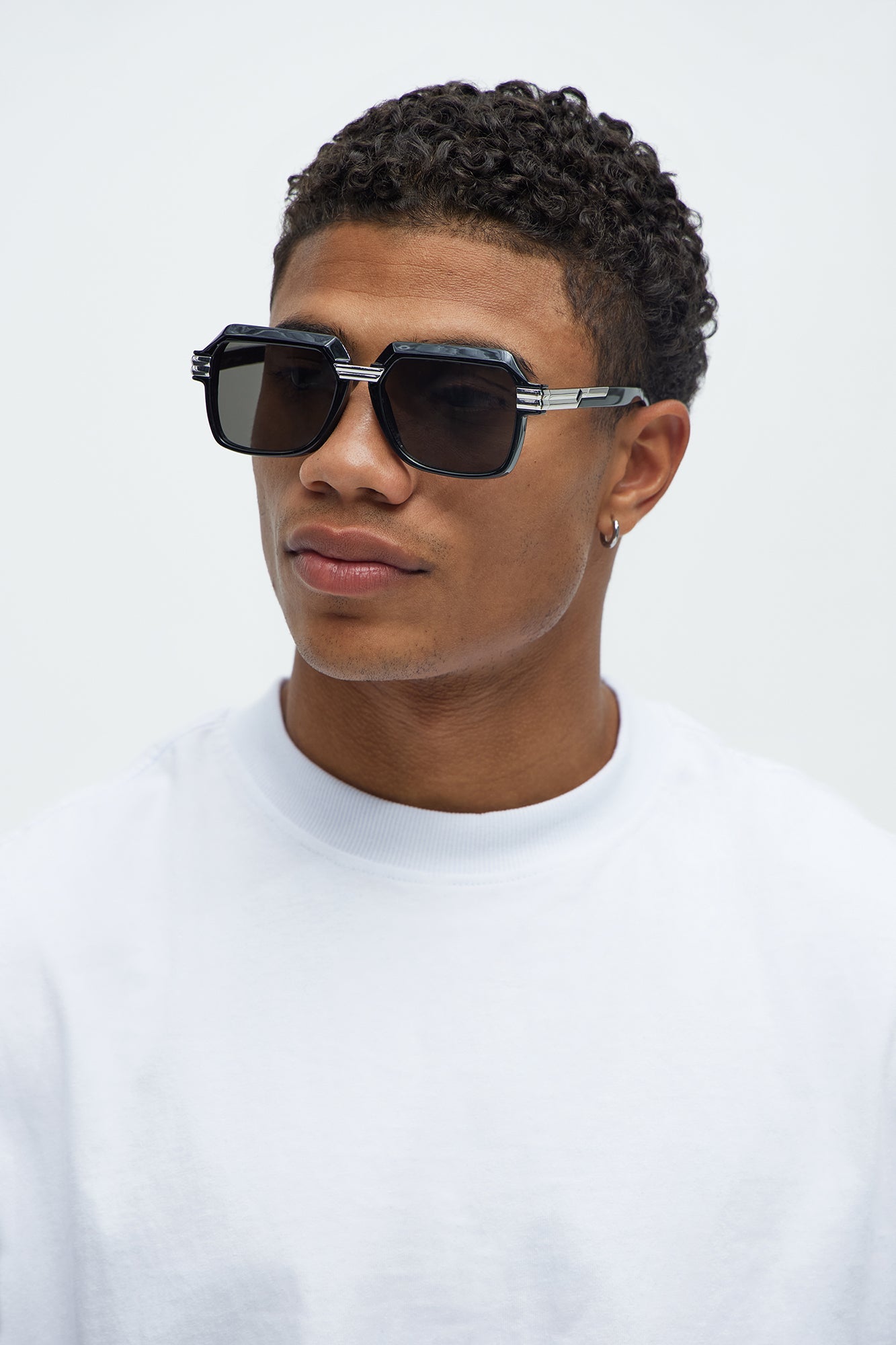 Cairo Square Sunglasses - Black/Smoke