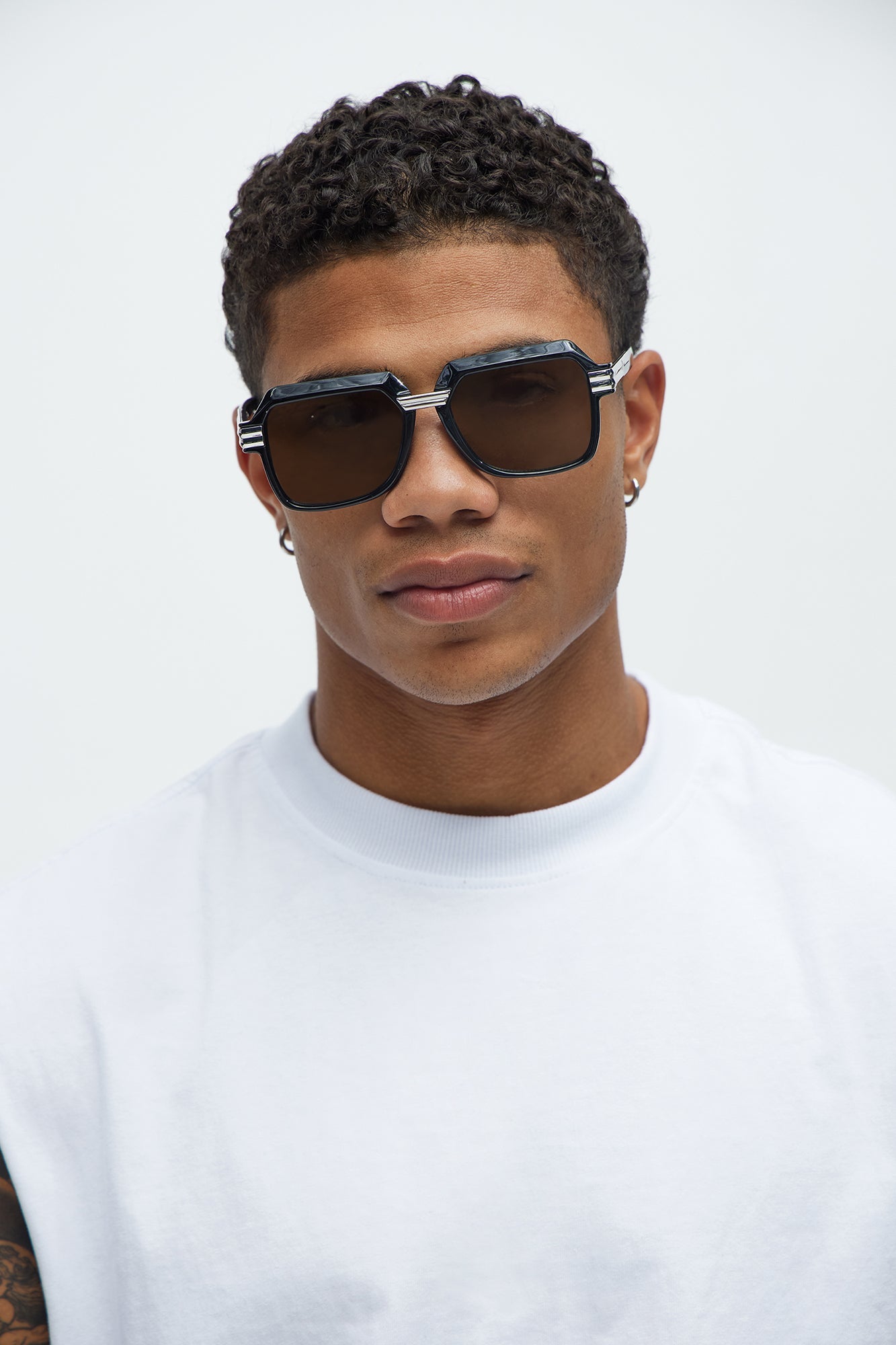 Cairo Square Sunglasses - Black/Smoke