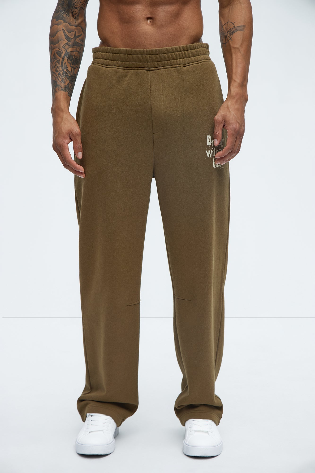Dream Without Fear Sweatpants - Brown