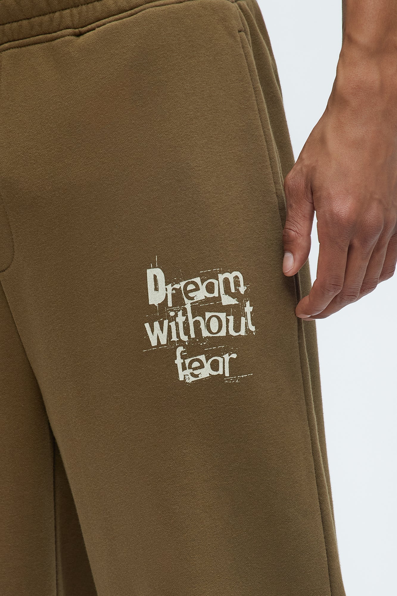 Dream Without Fear Sweatpants - Brown