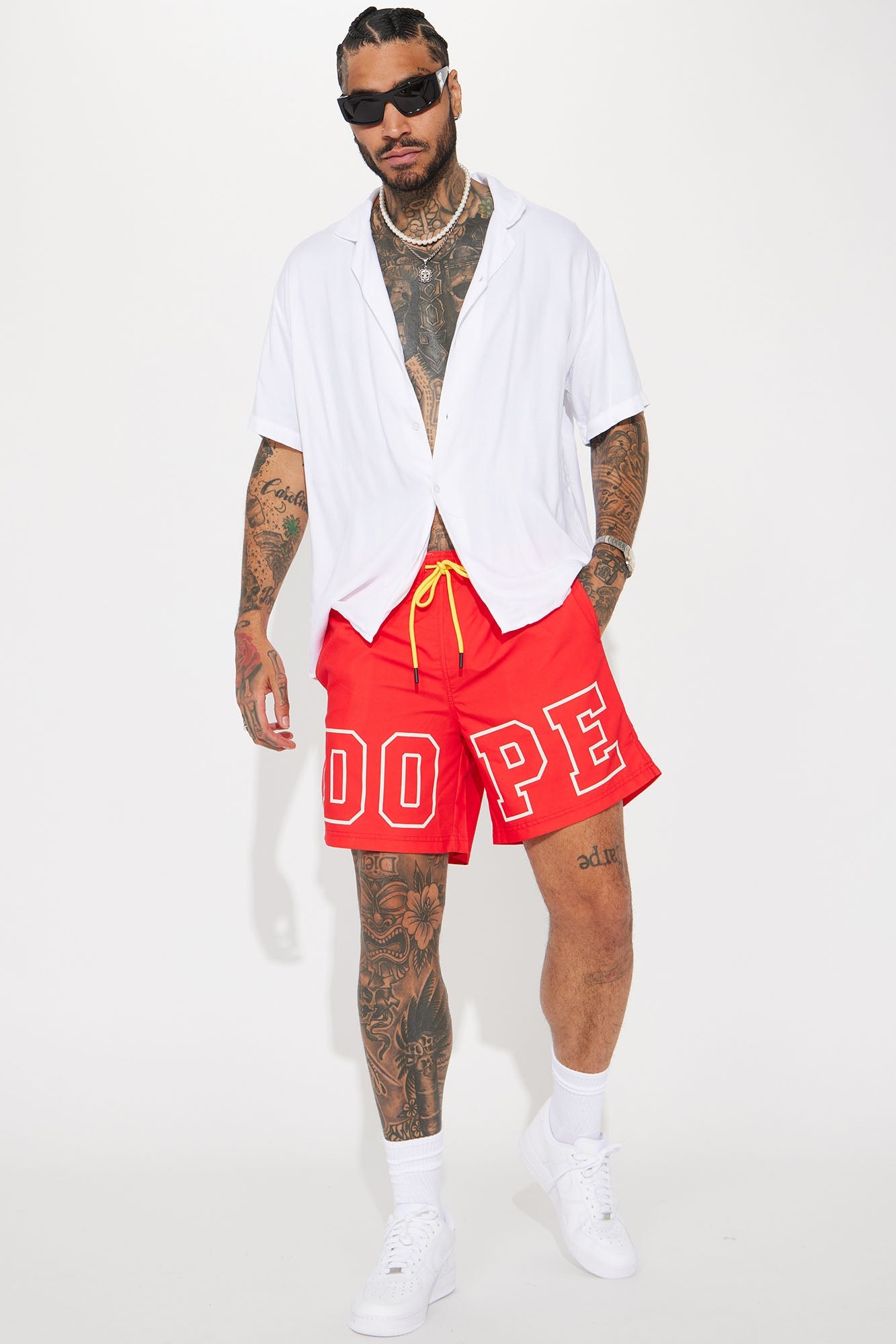 It's Dope Swim Trunk 7″ - Red