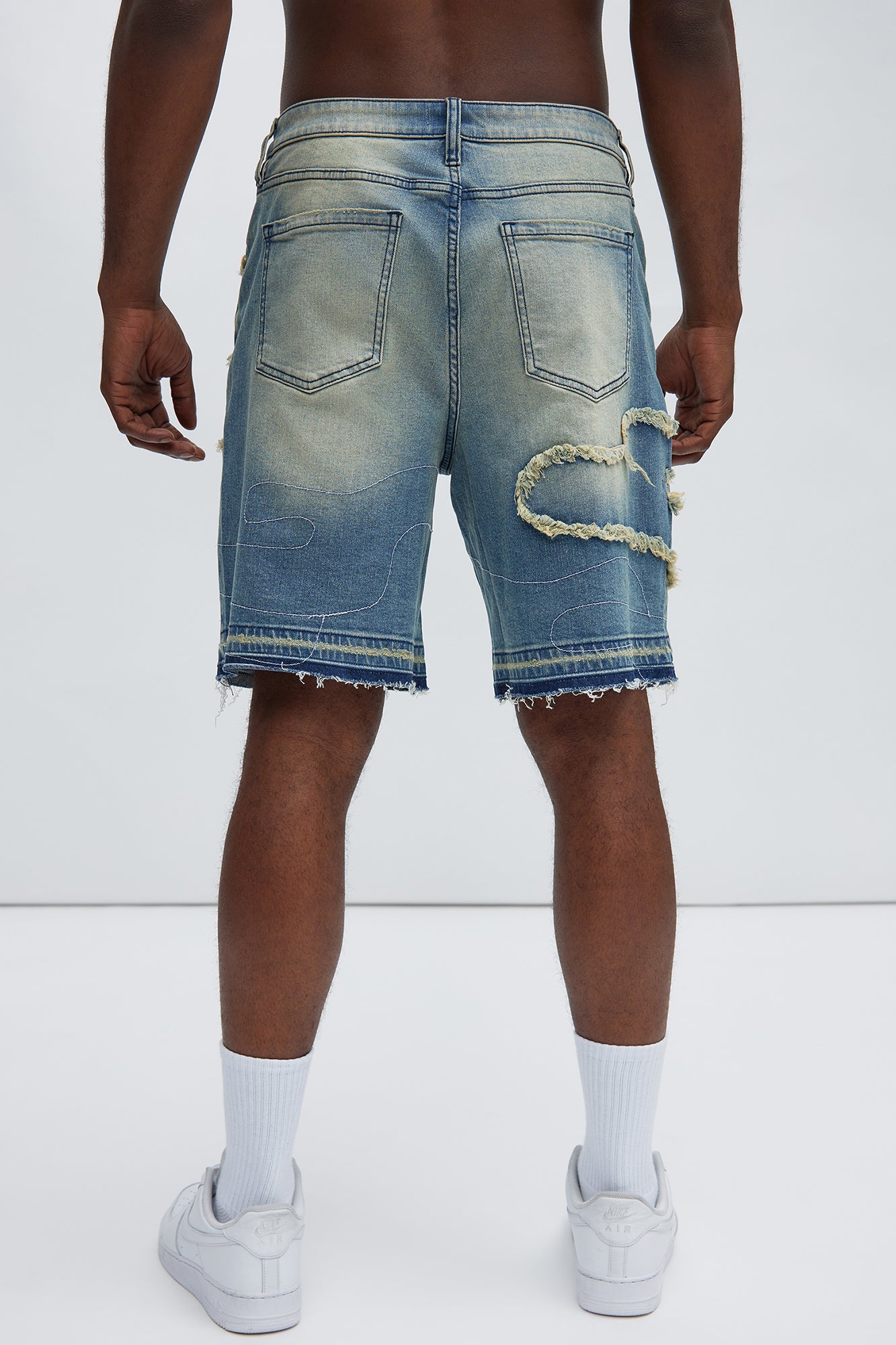 Lonely Road Relaxed Denim Shorts - Medium Wash