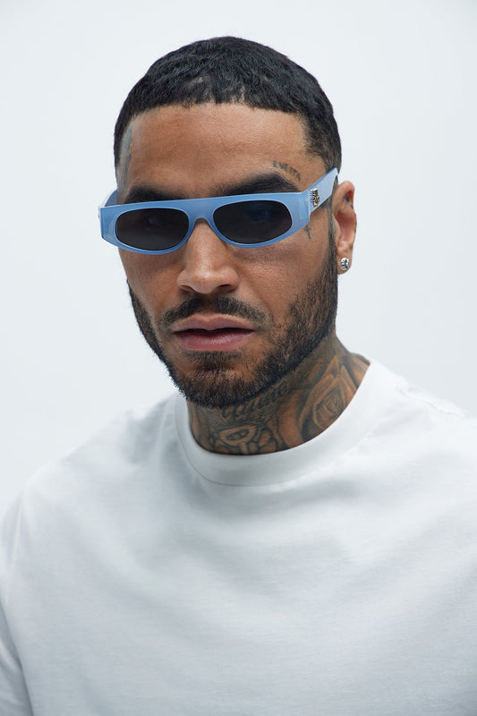 Vancouver Flat Top Sunglasses - Light Blue