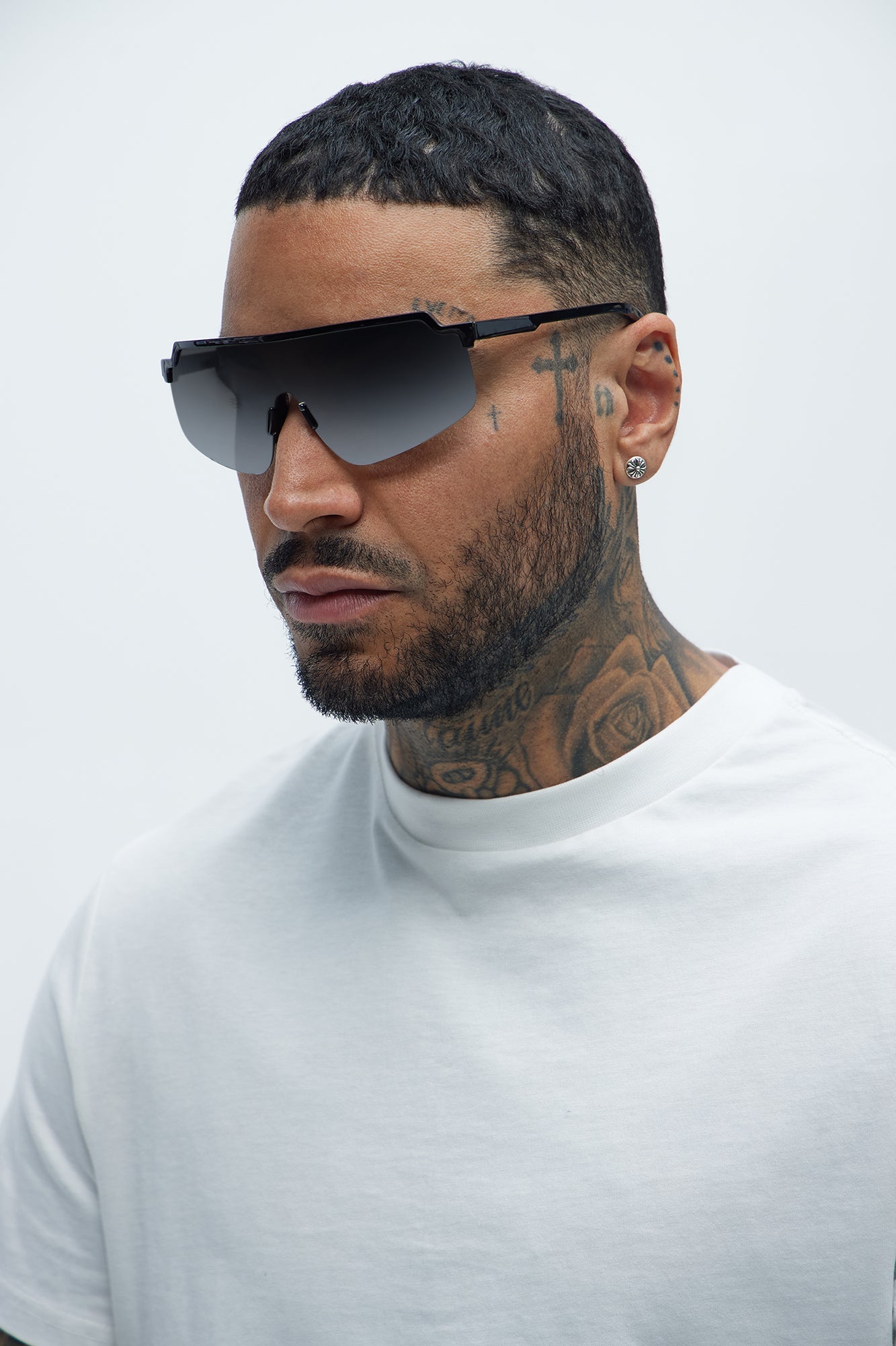 Fredericton Shield Sunglasses - Black/Silver