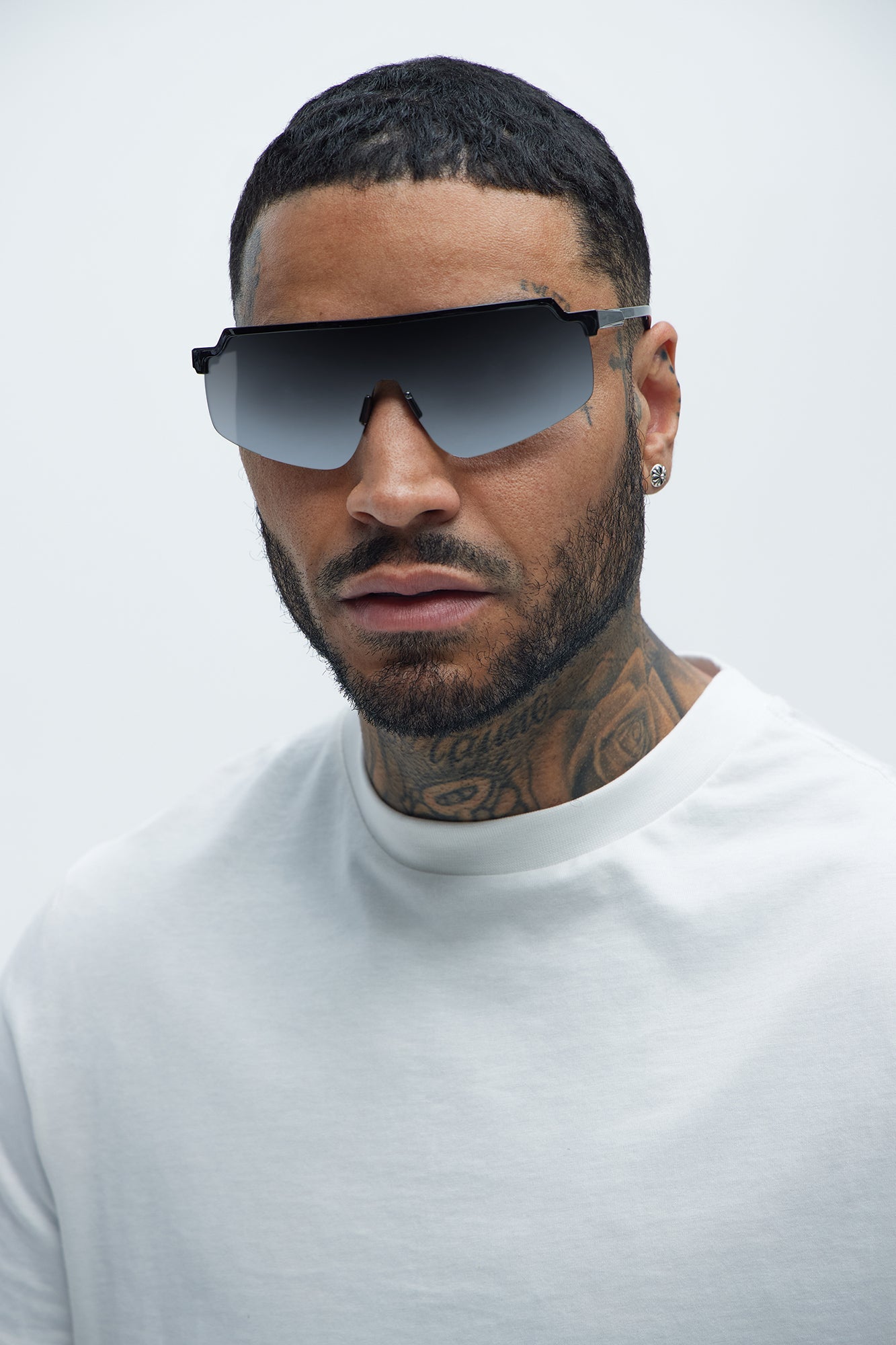 Fredericton Shield Sunglasses - Black/Silver