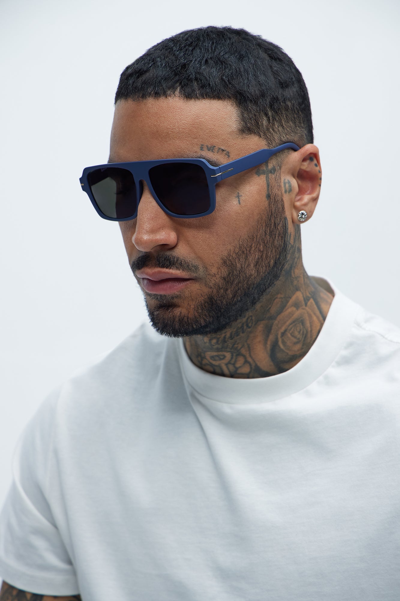 Rabat Aviator Sunglasses - Navy/combo