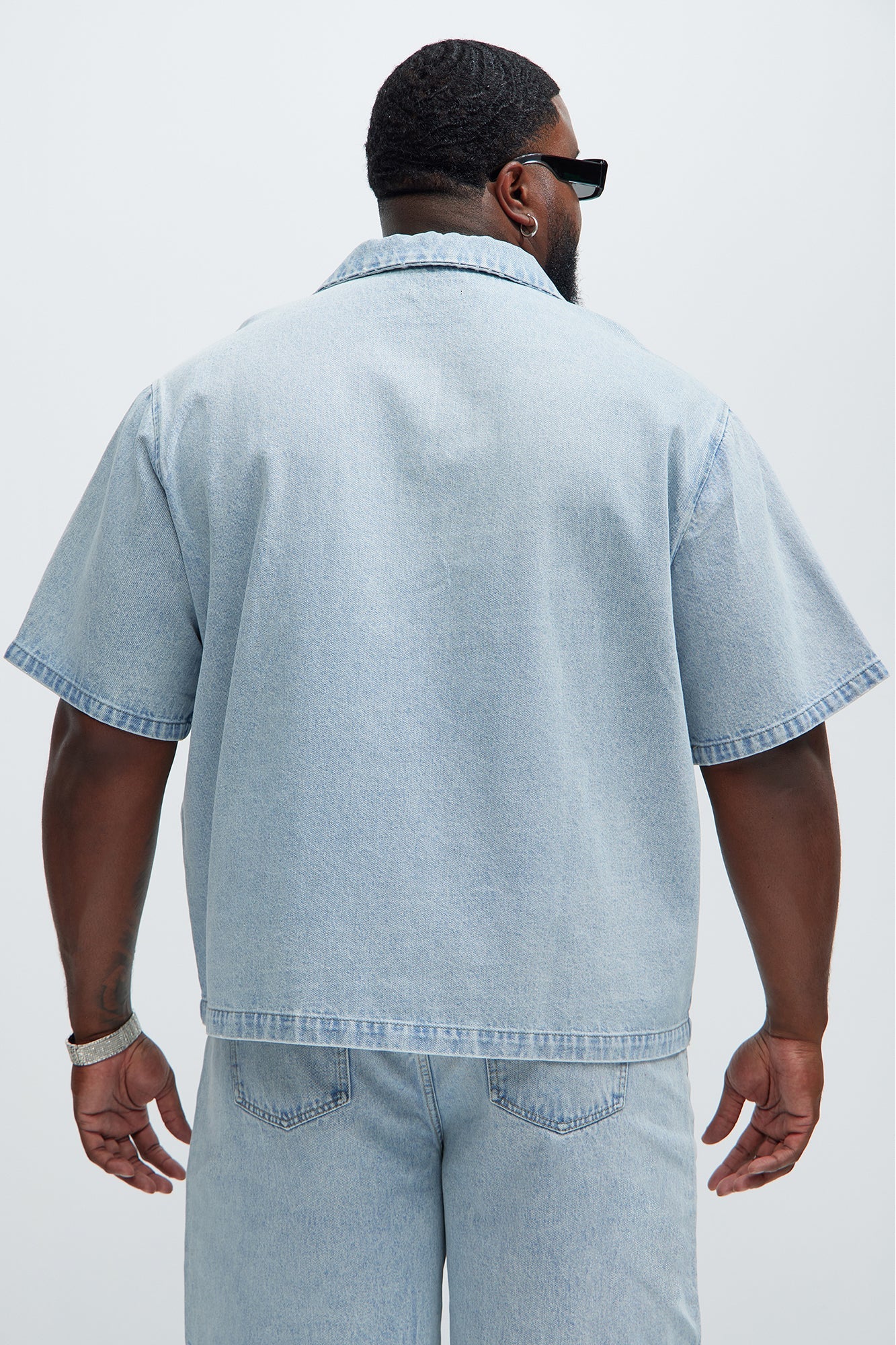 Colin True Denim Button Up Shirt - Light Blue Wash