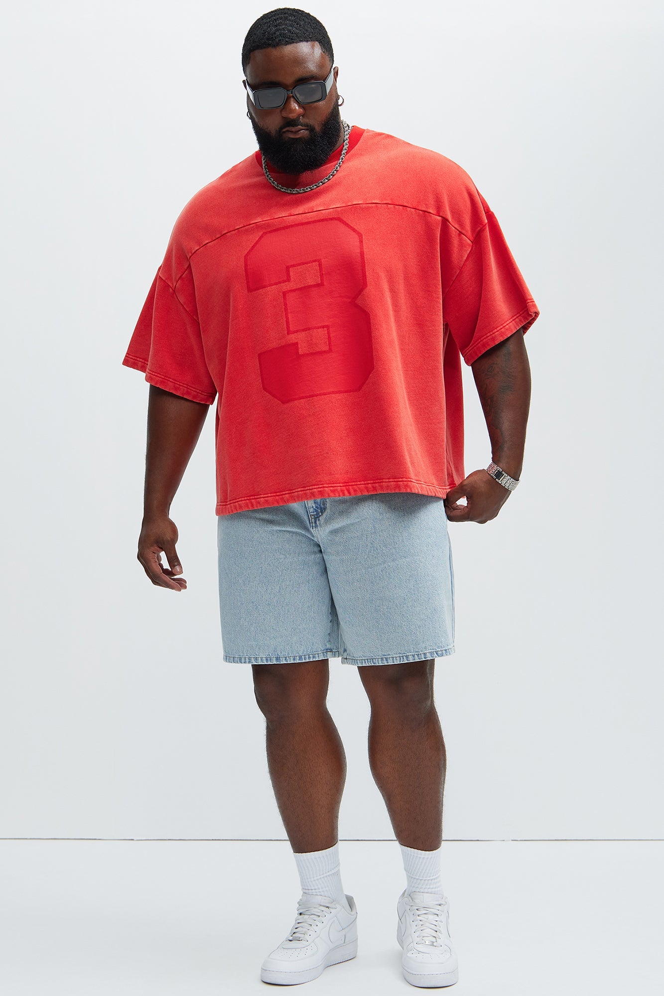 Kyle Oversized Tee - Red