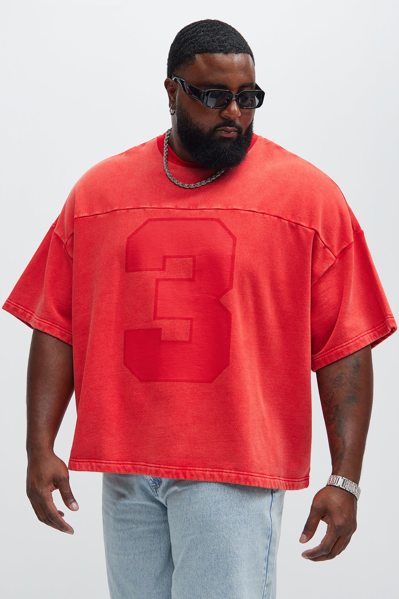 Kyle Oversized Tee - Red