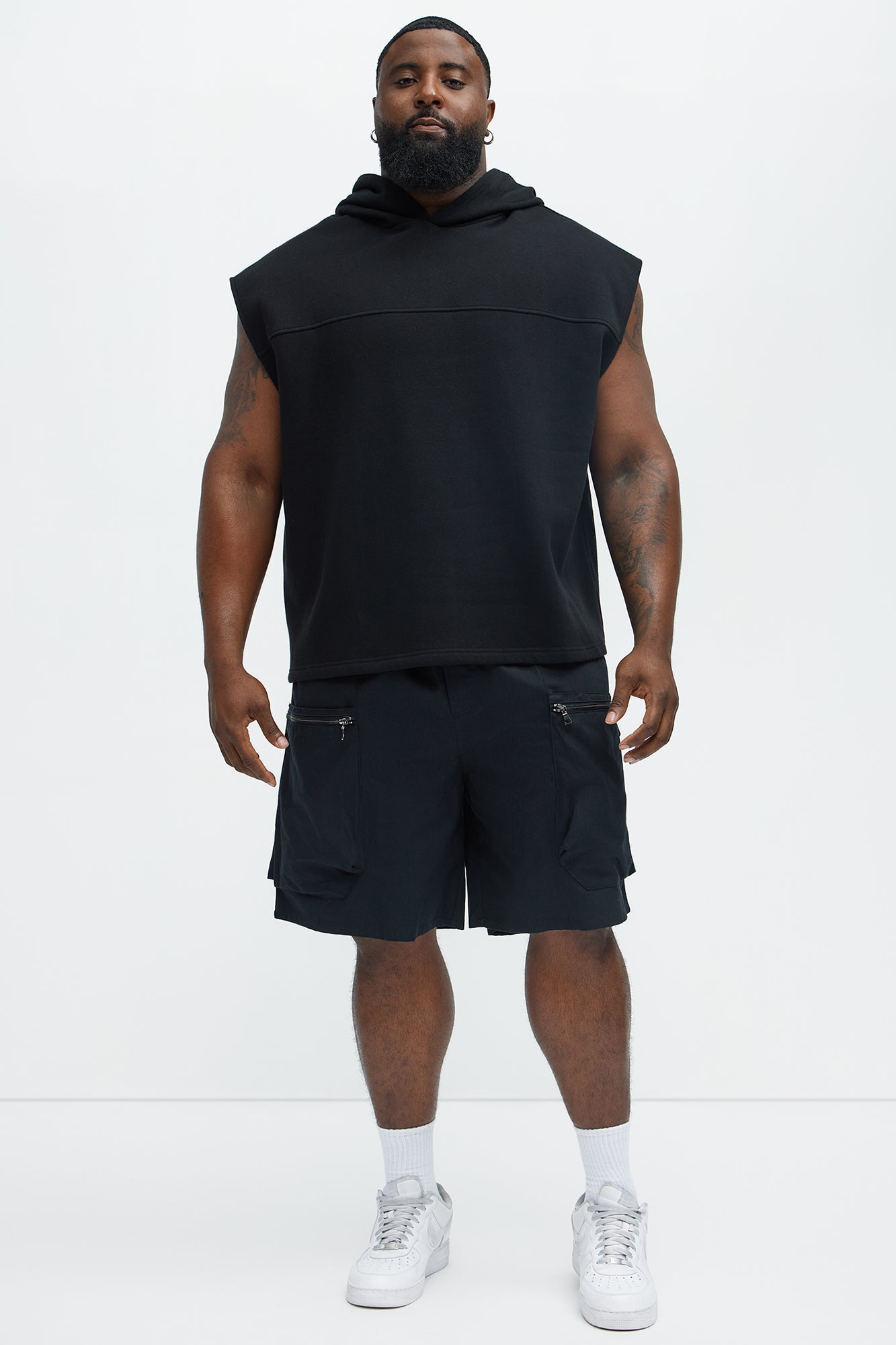 Tyson Lets Go Sleeveless Hoodie - Black