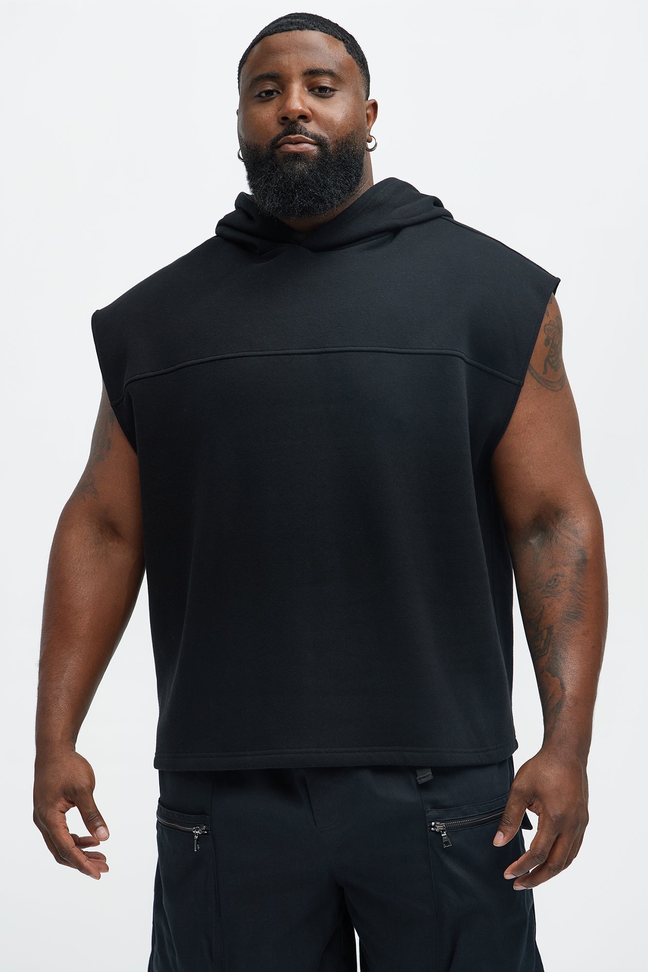 Tyson Lets Go Sleeveless Hoodie - Black