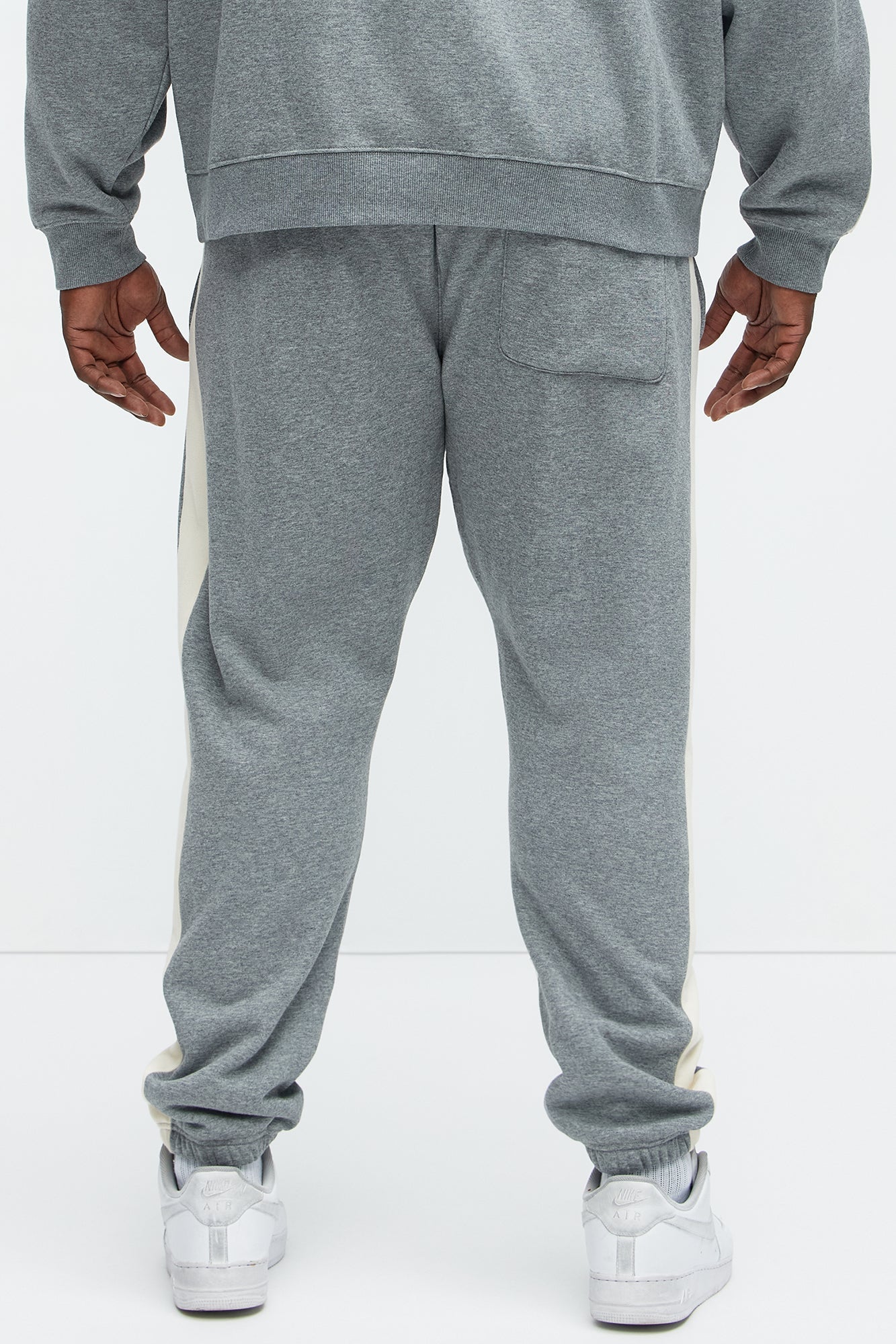 Tyson Heavyweight Striped Jogger - Heather Grey