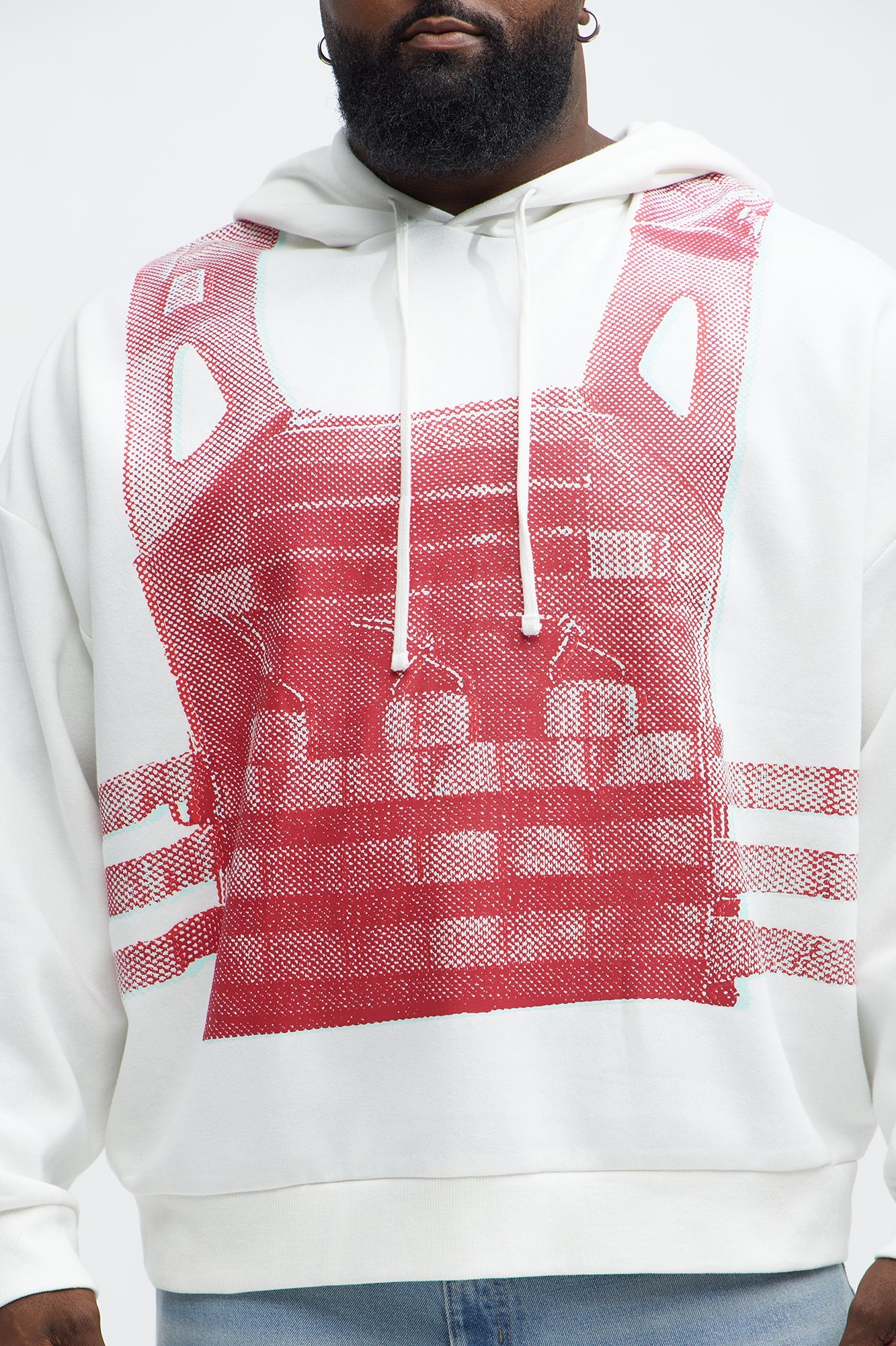 Tyson Fully Protected Oversized Hoodie - White/combo