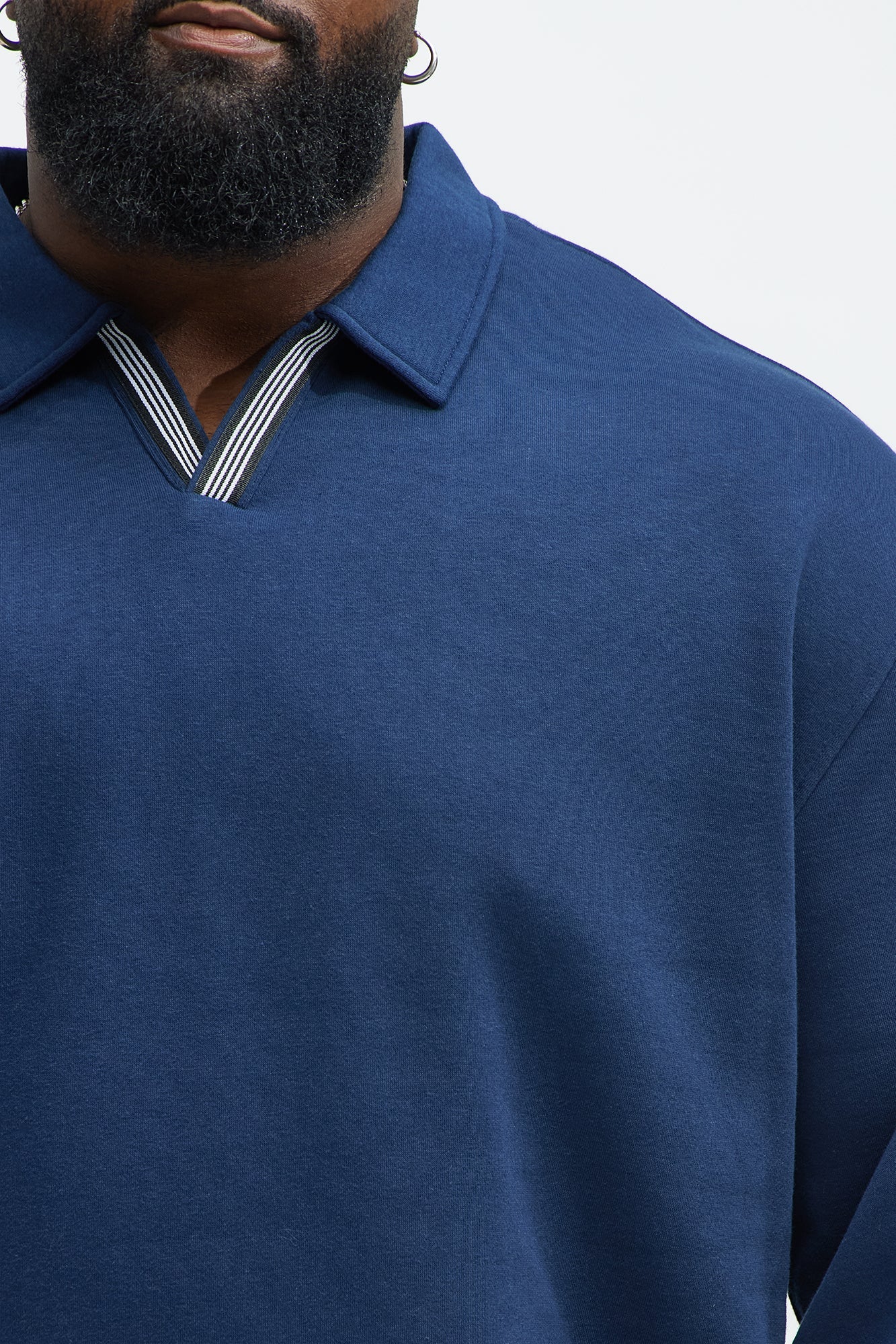 Tyson Be Alright Long Sleeve Polo - Navy