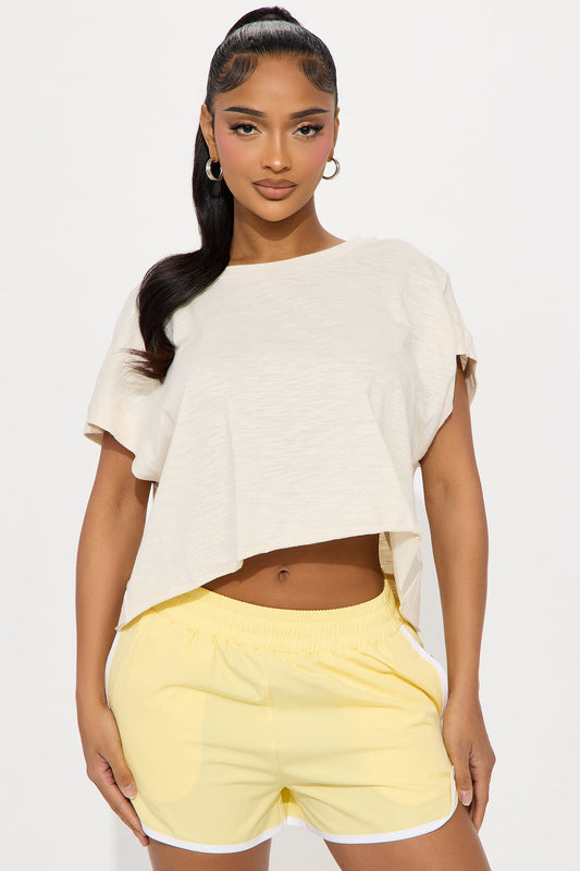 Everyday Active Slub Tee - Cream