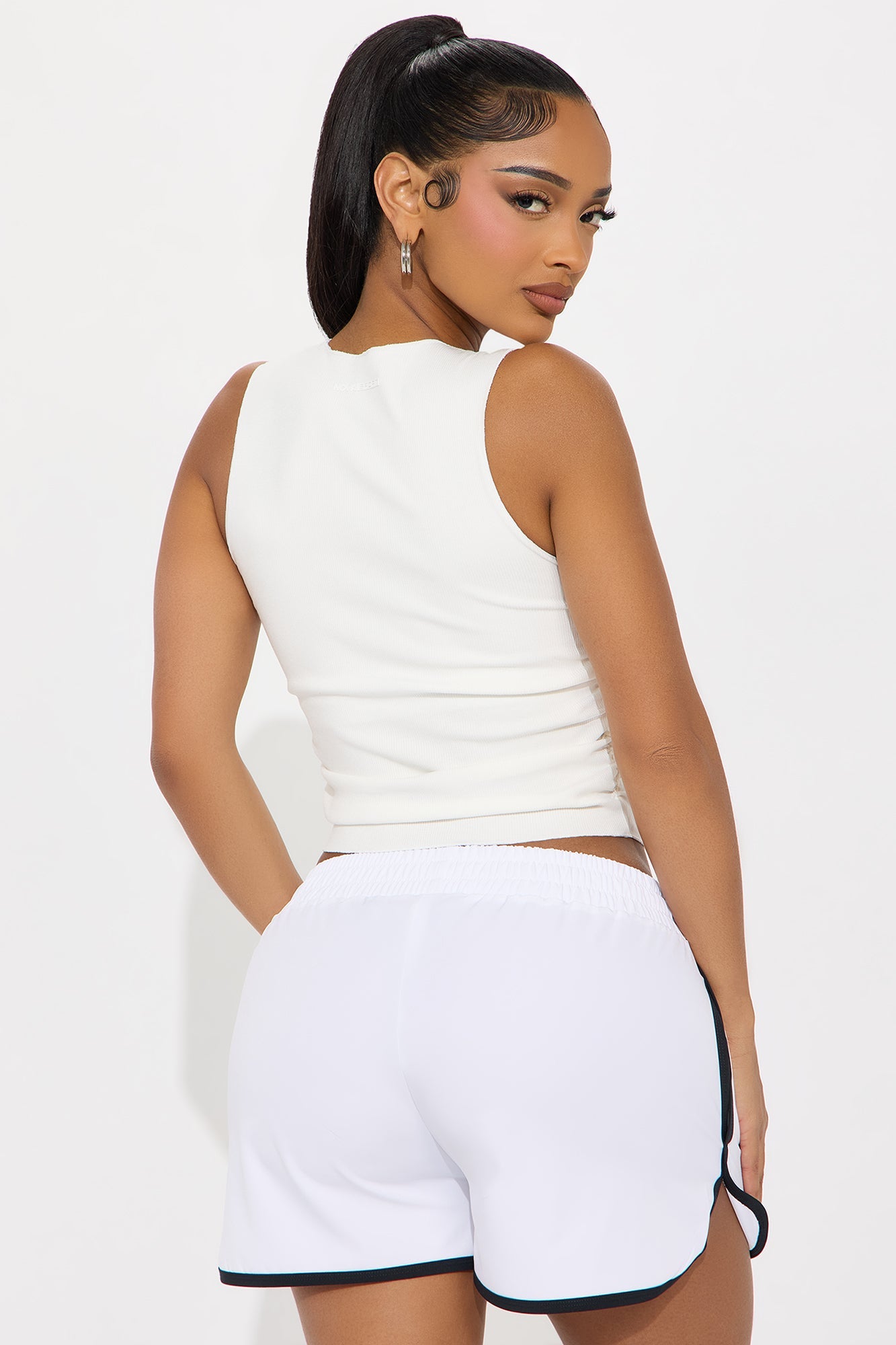 Clubhouse Crew Seamless Ribbed Active Top - White