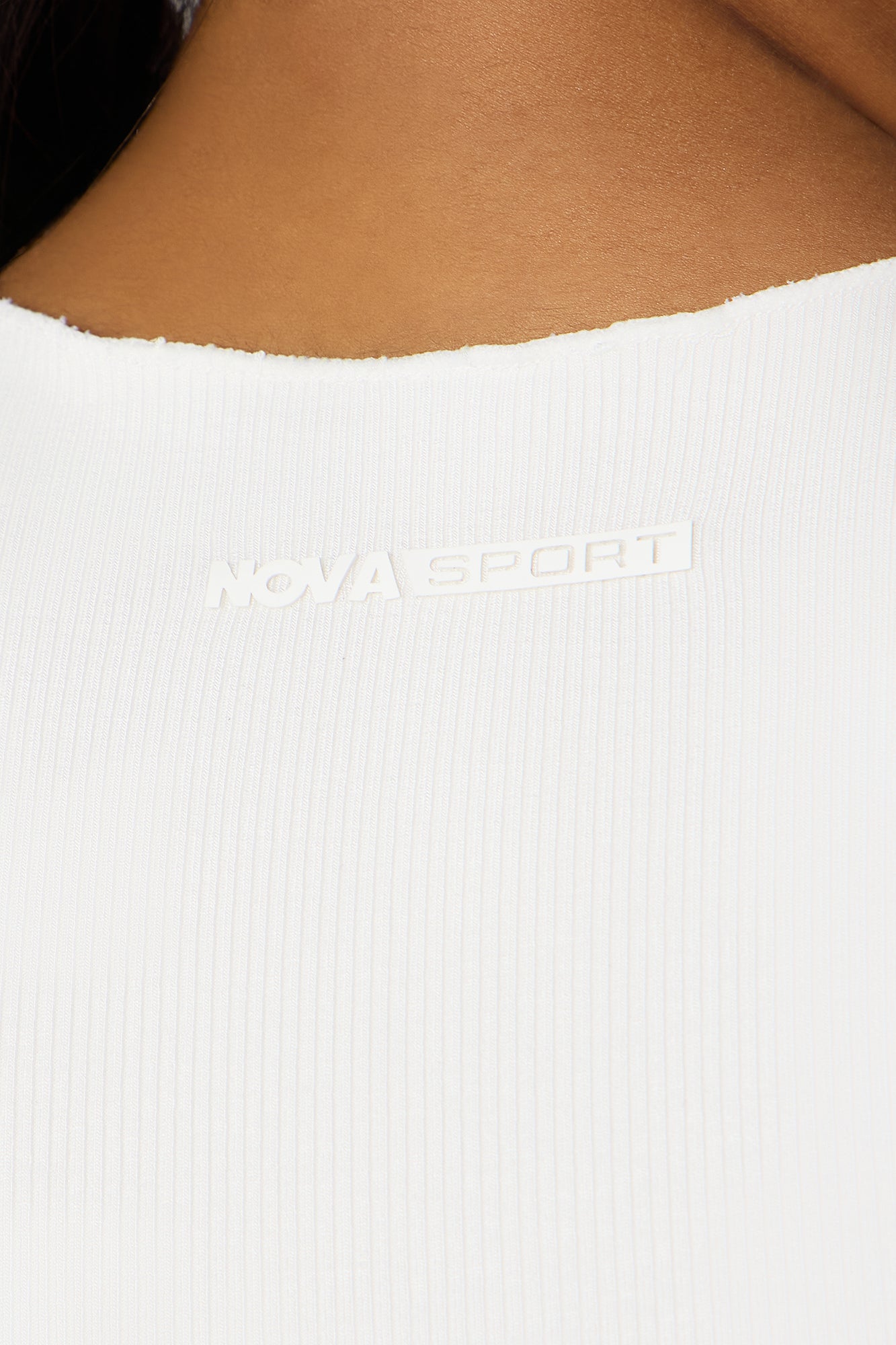 Clubhouse Crew Seamless Ribbed Active Top - White