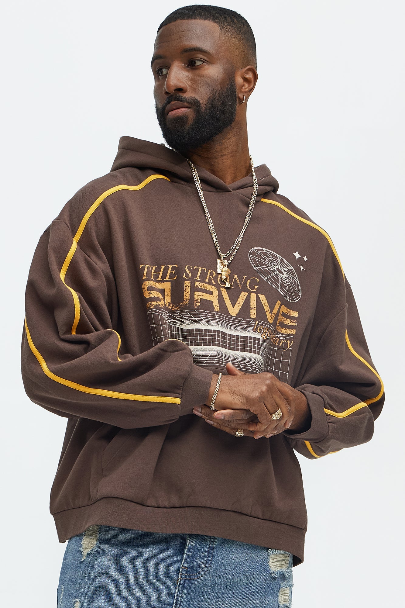 The Strong Survive Hoodie - Brown