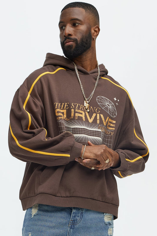 The Strong Survive Hoodie - Brown