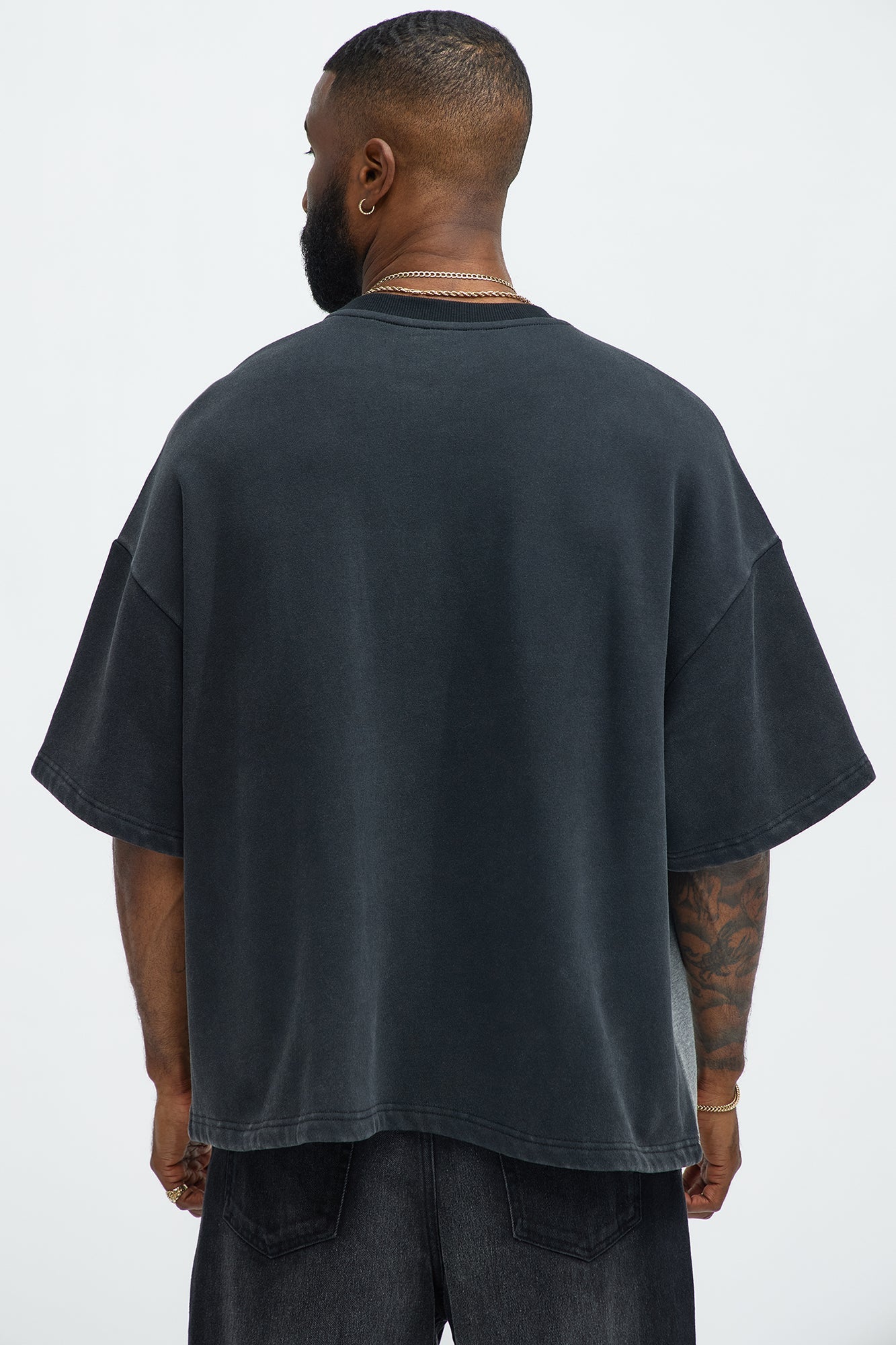 Kyle Color Block Oversized Tee - Black/combo