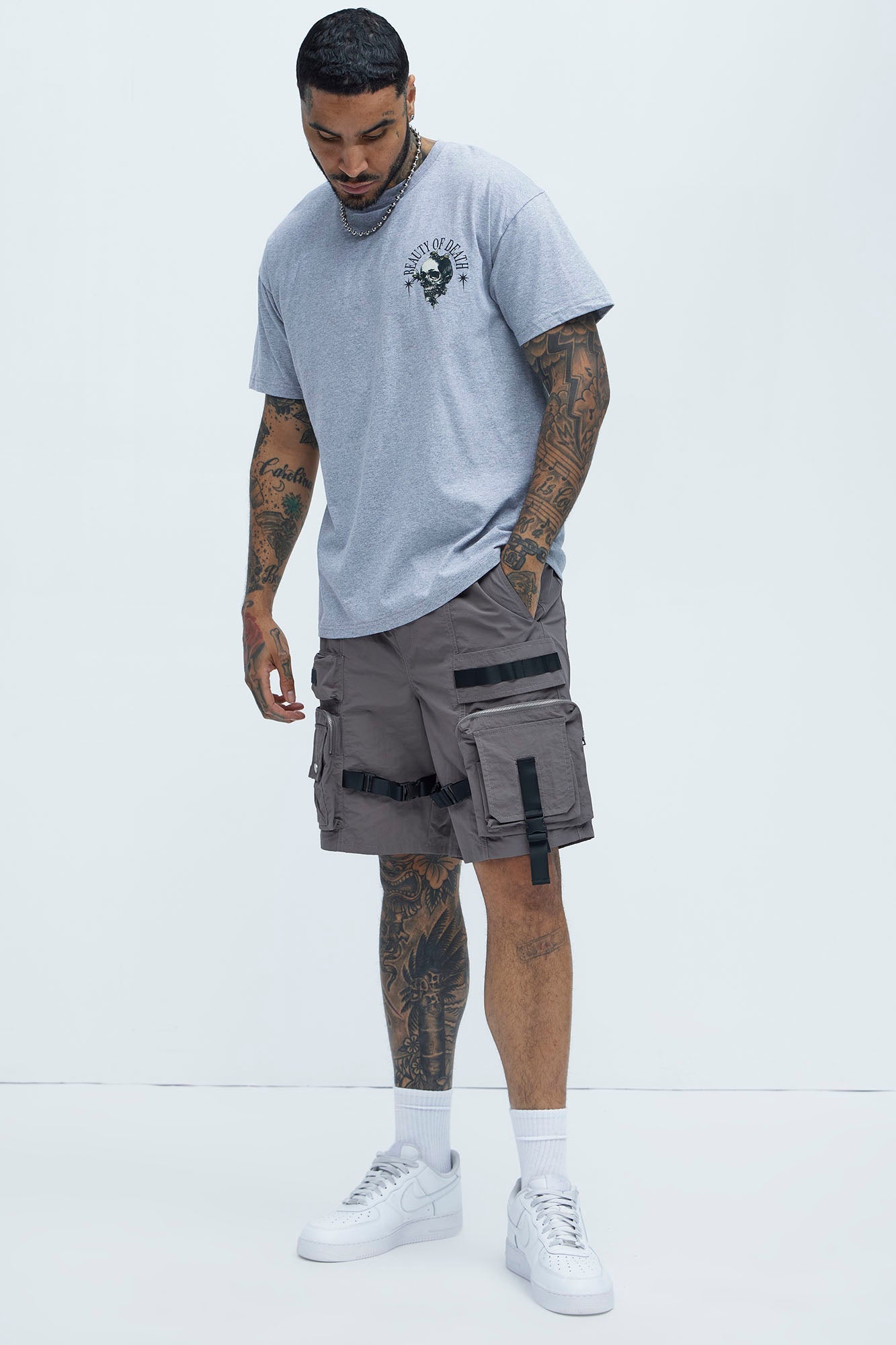 Beauty Of Death Short Sleeve Tee - Grey