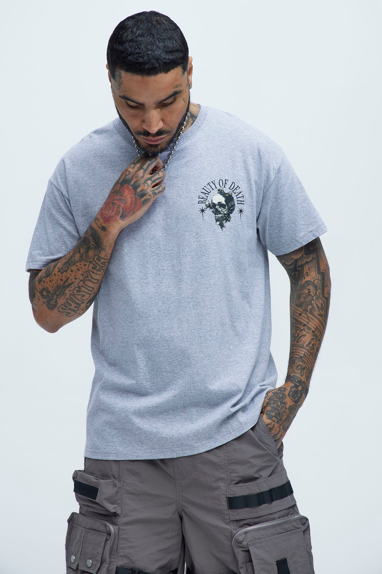 Beauty Of Death Short Sleeve Tee - Grey