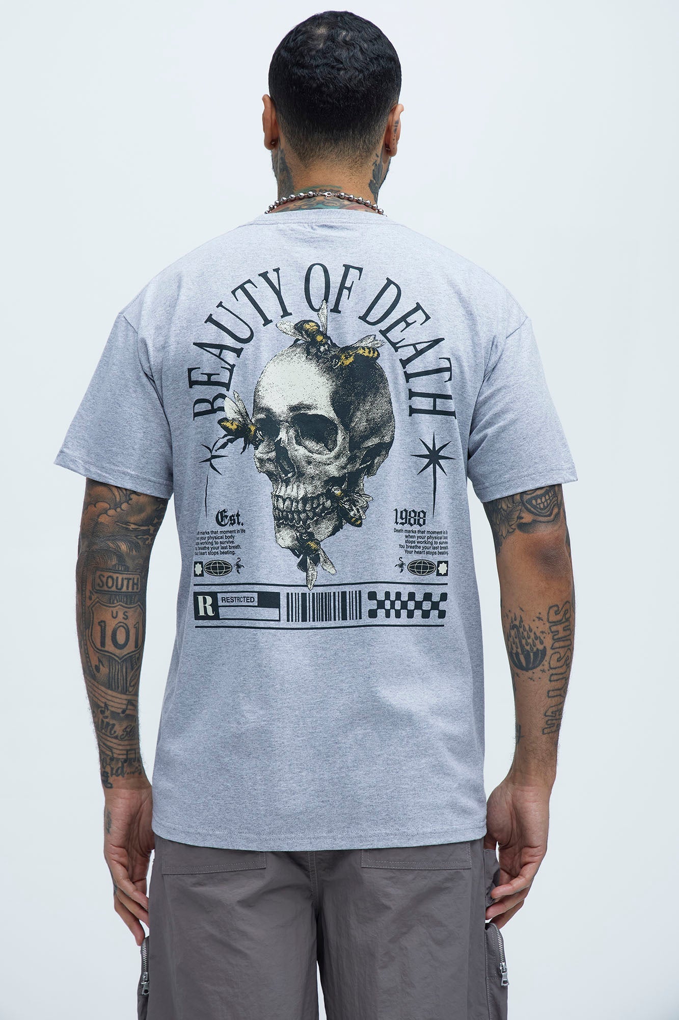Beauty Of Death Short Sleeve Tee - Grey