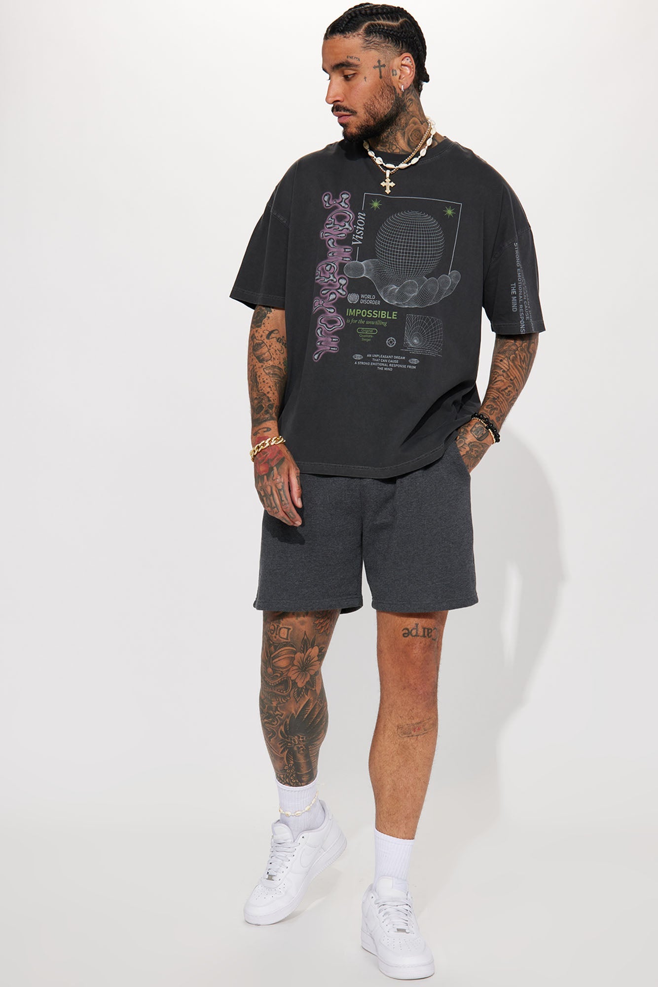Worldwide Oversized Short Sleeve Tee - Black