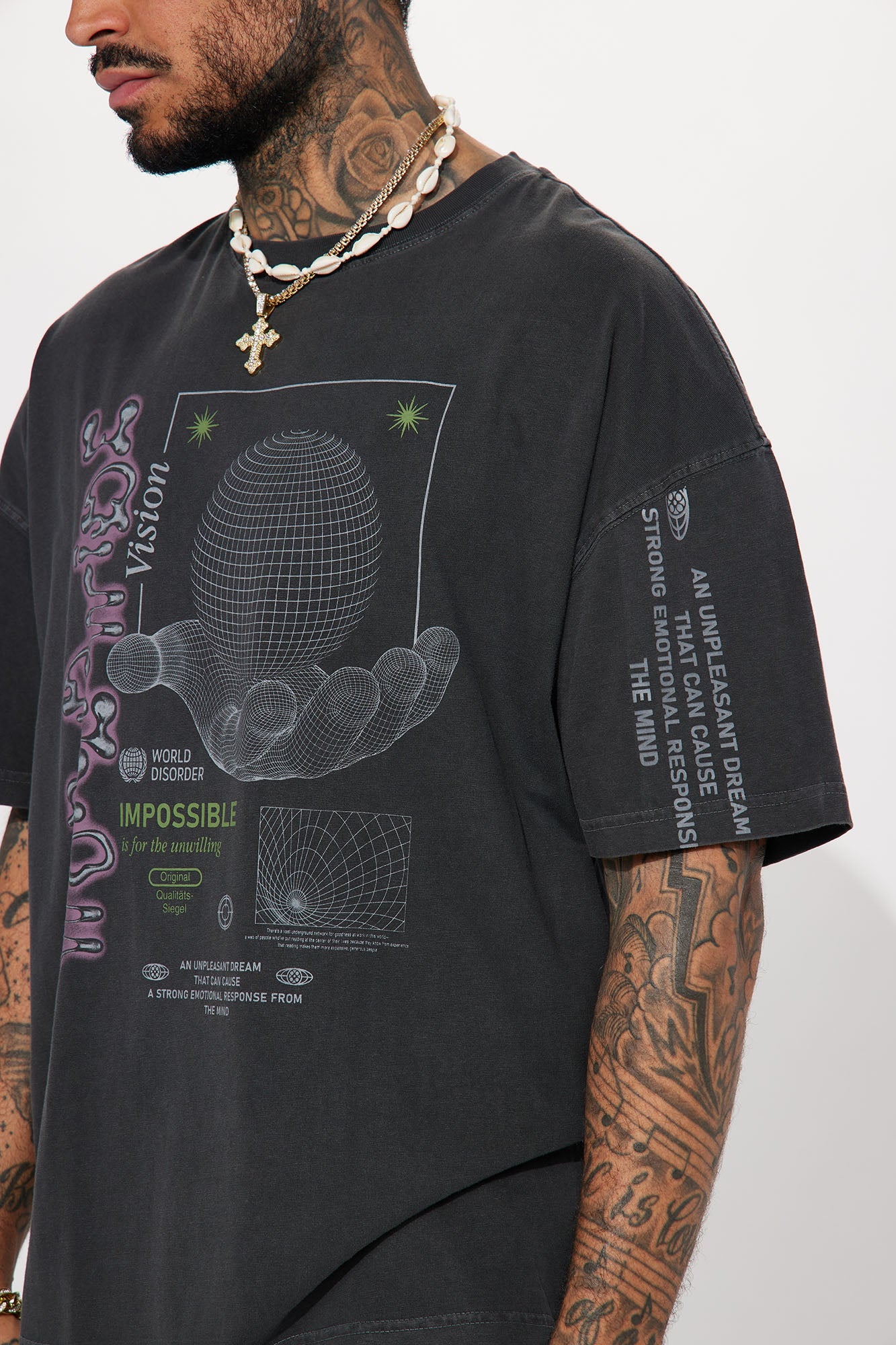 Worldwide Oversized Short Sleeve Tee - Black