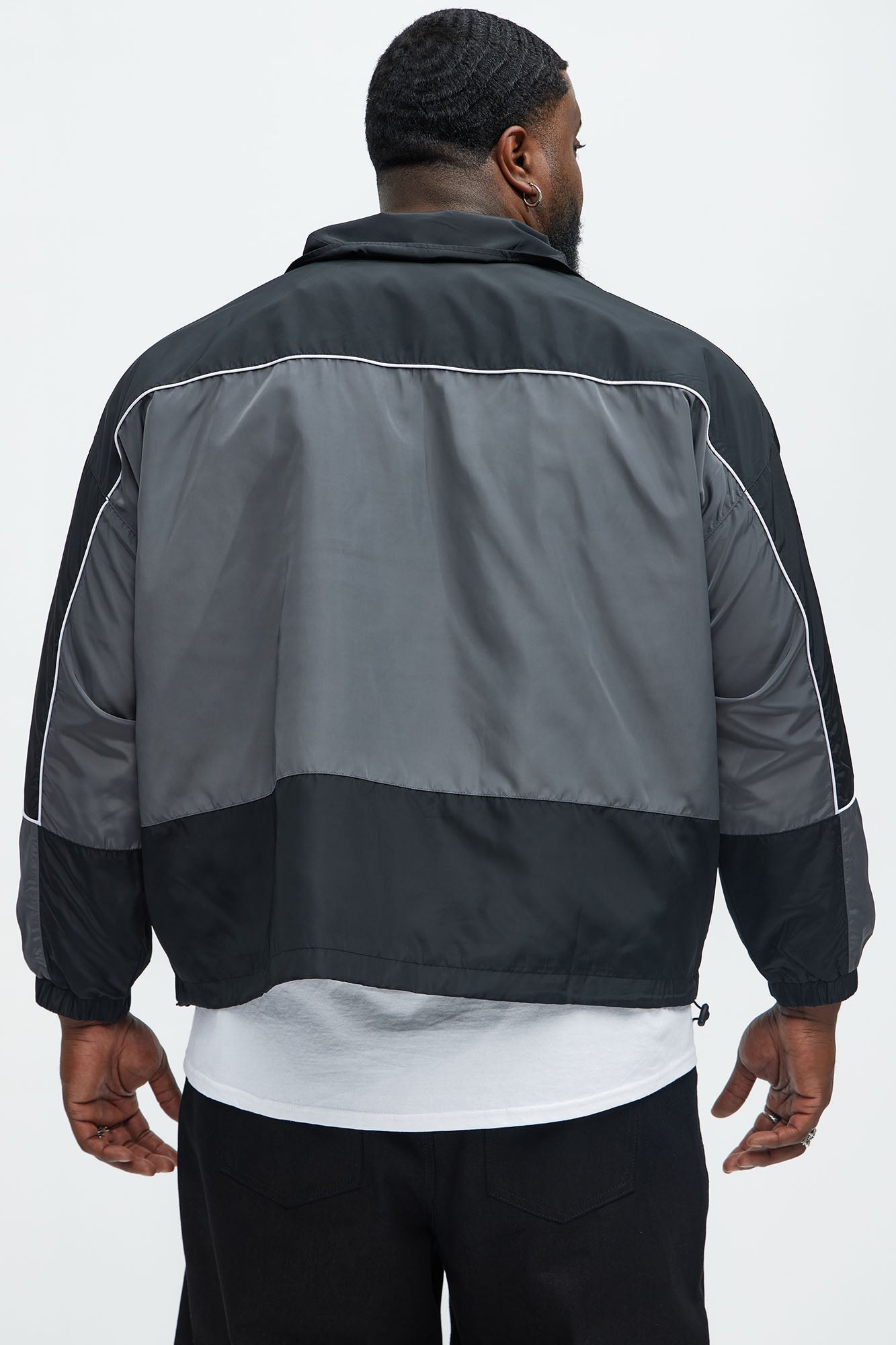 Racer Quarter Zip Coaches Jacket - Black/combo
