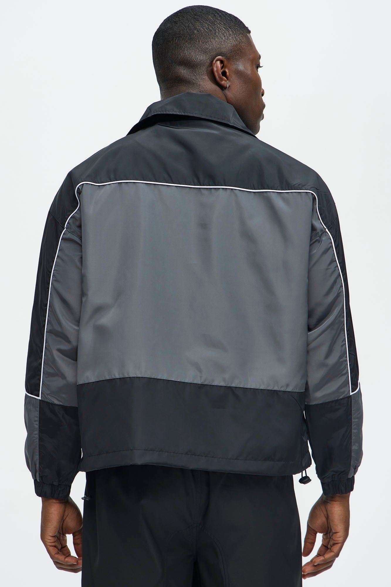 Racer Quarter Zip Coaches Jacket - Black/combo