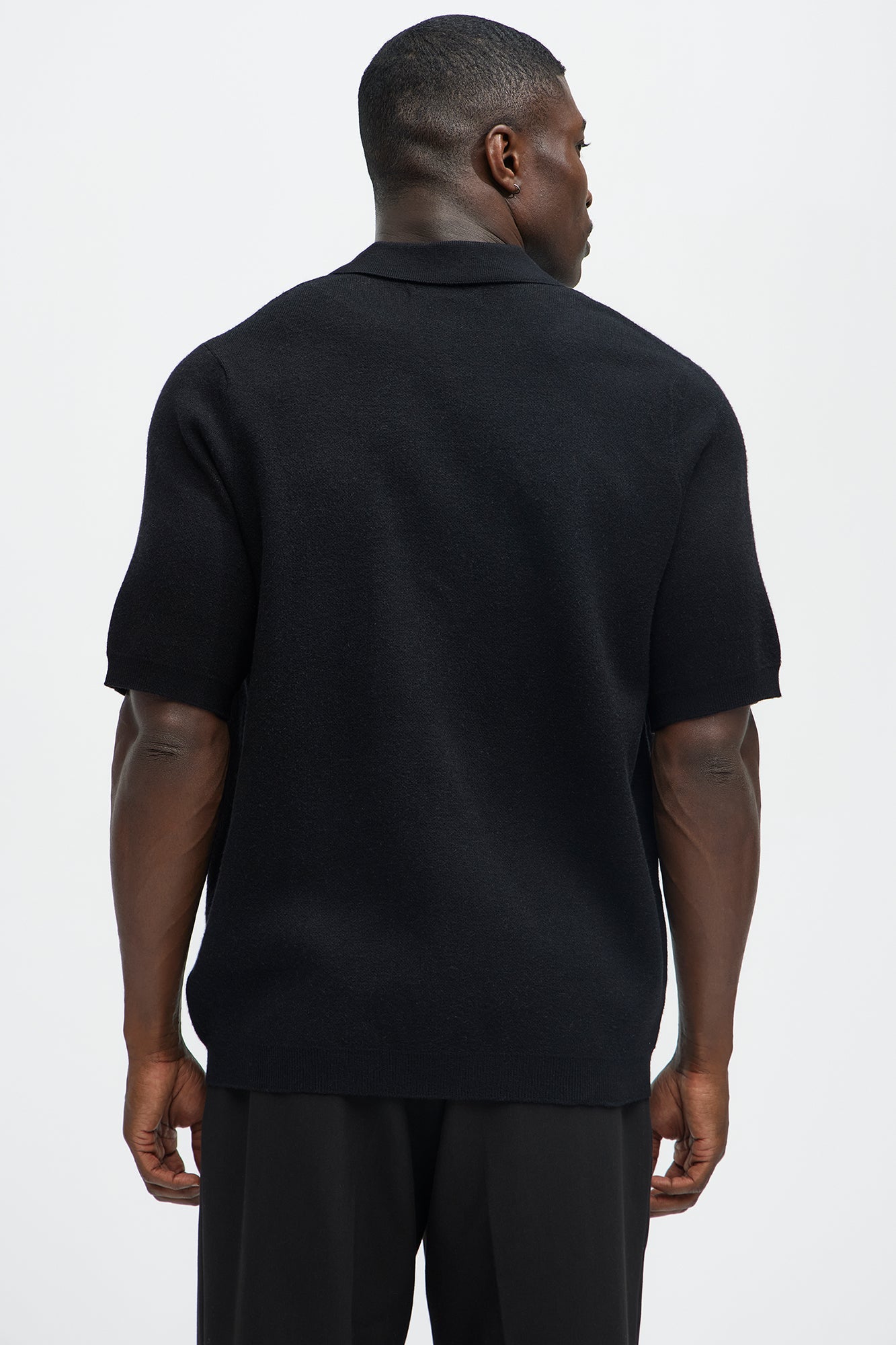 Blane Stripe Short Sleeve Knitted Shirt - Black/combo