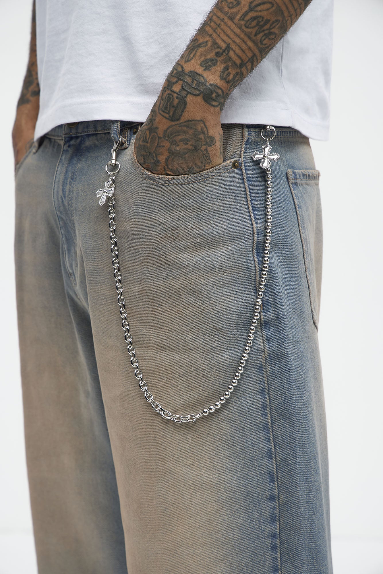 Galileo Cross Link Pant Chain - Silver