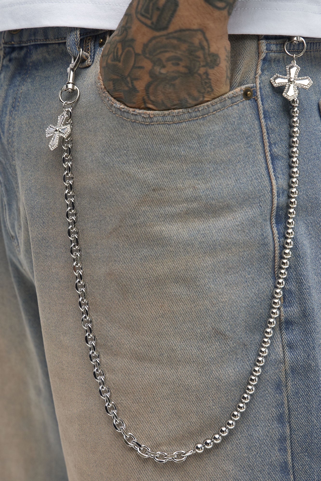 Galileo Cross Link Pant Chain - Silver
