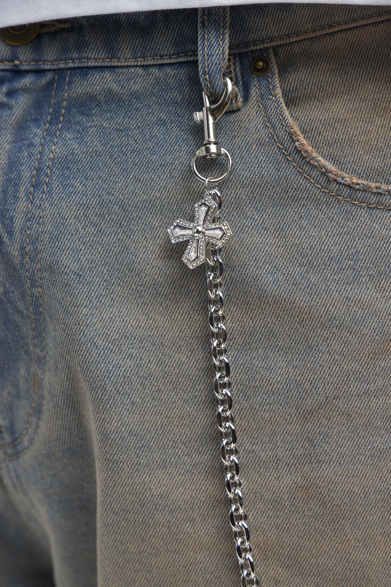 Galileo Cross Link Pant Chain - Silver