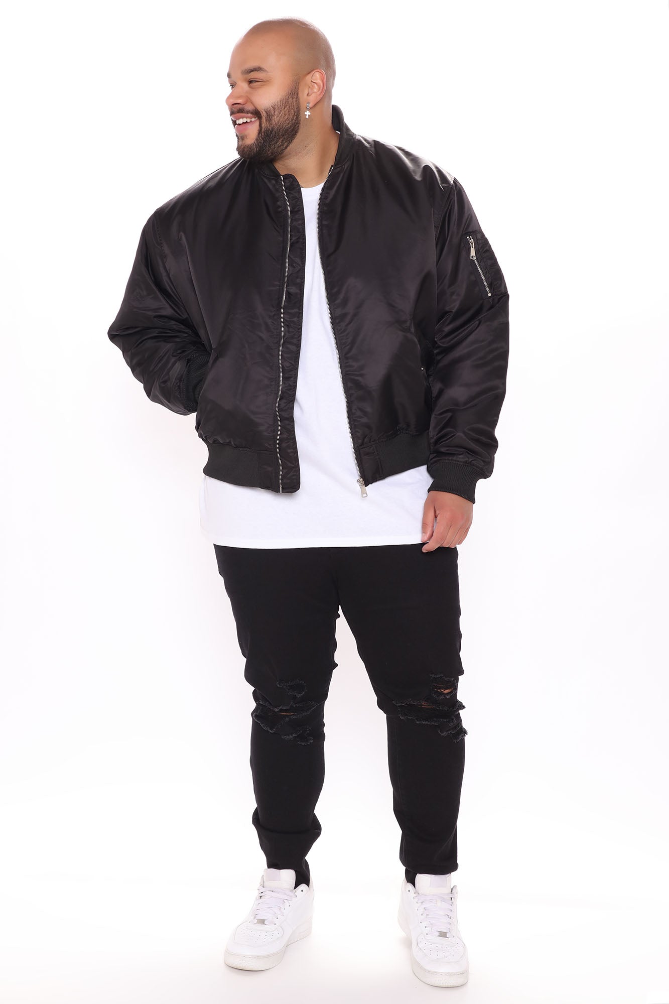 Classic Bomber Jacket - Black