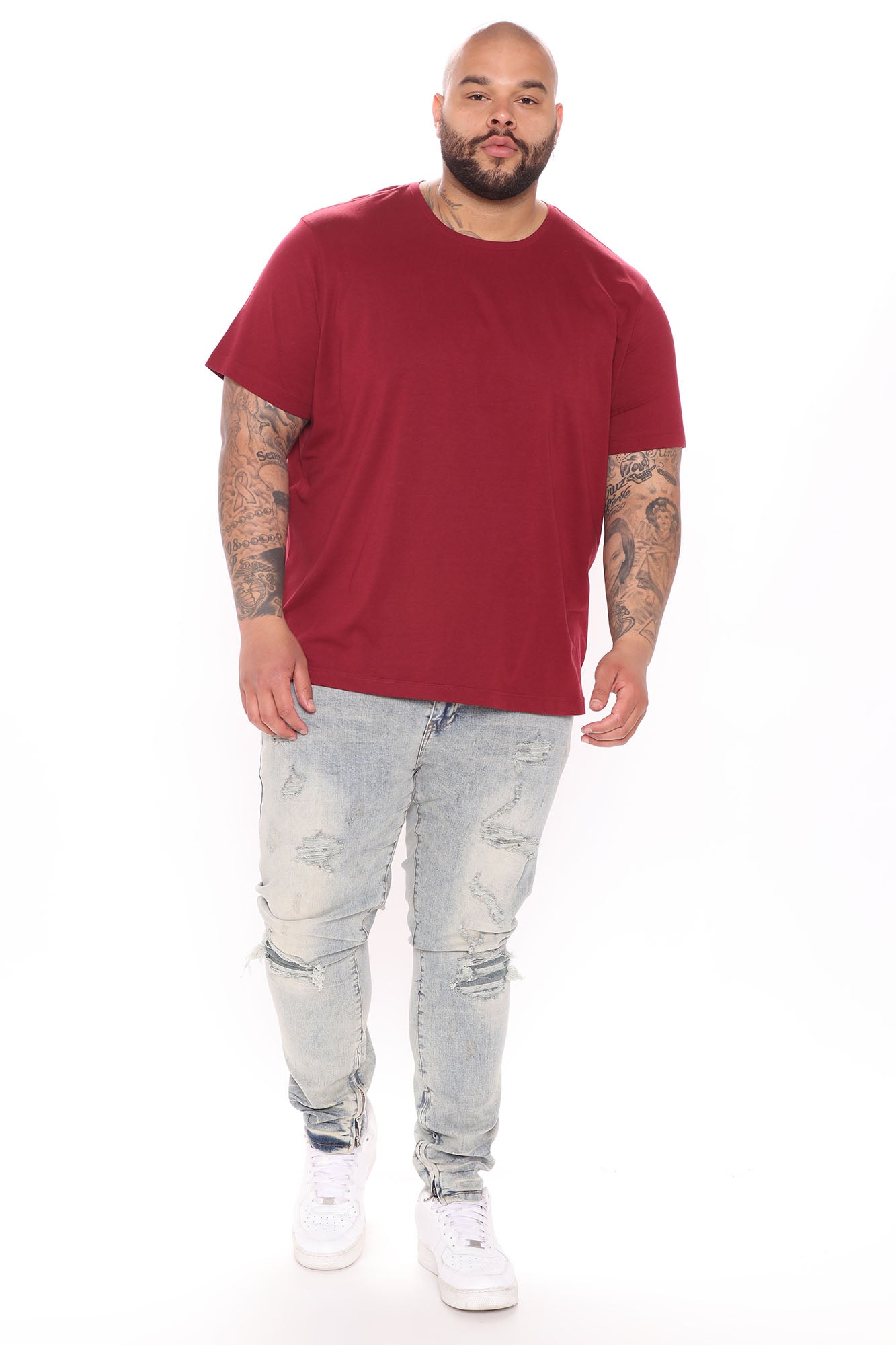 Classic Lightweight Tee - Burgundy