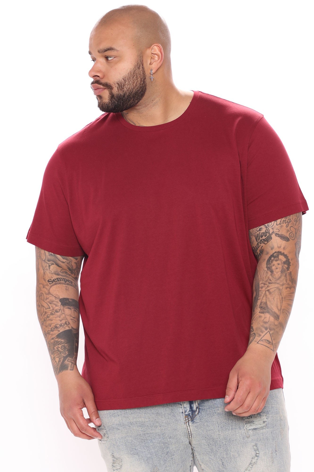 Classic Lightweight Tee - Burgundy