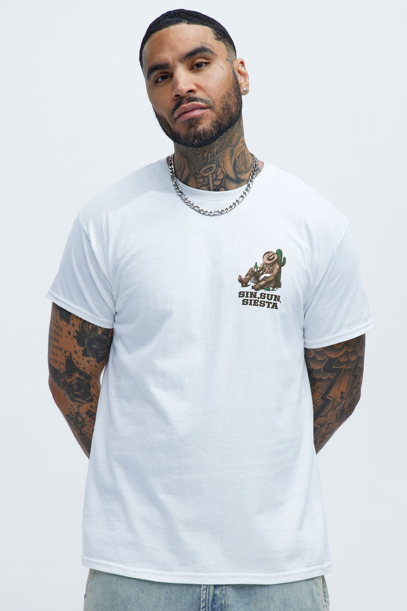 Sin Sun Siesta Short Sleeve Tee - White