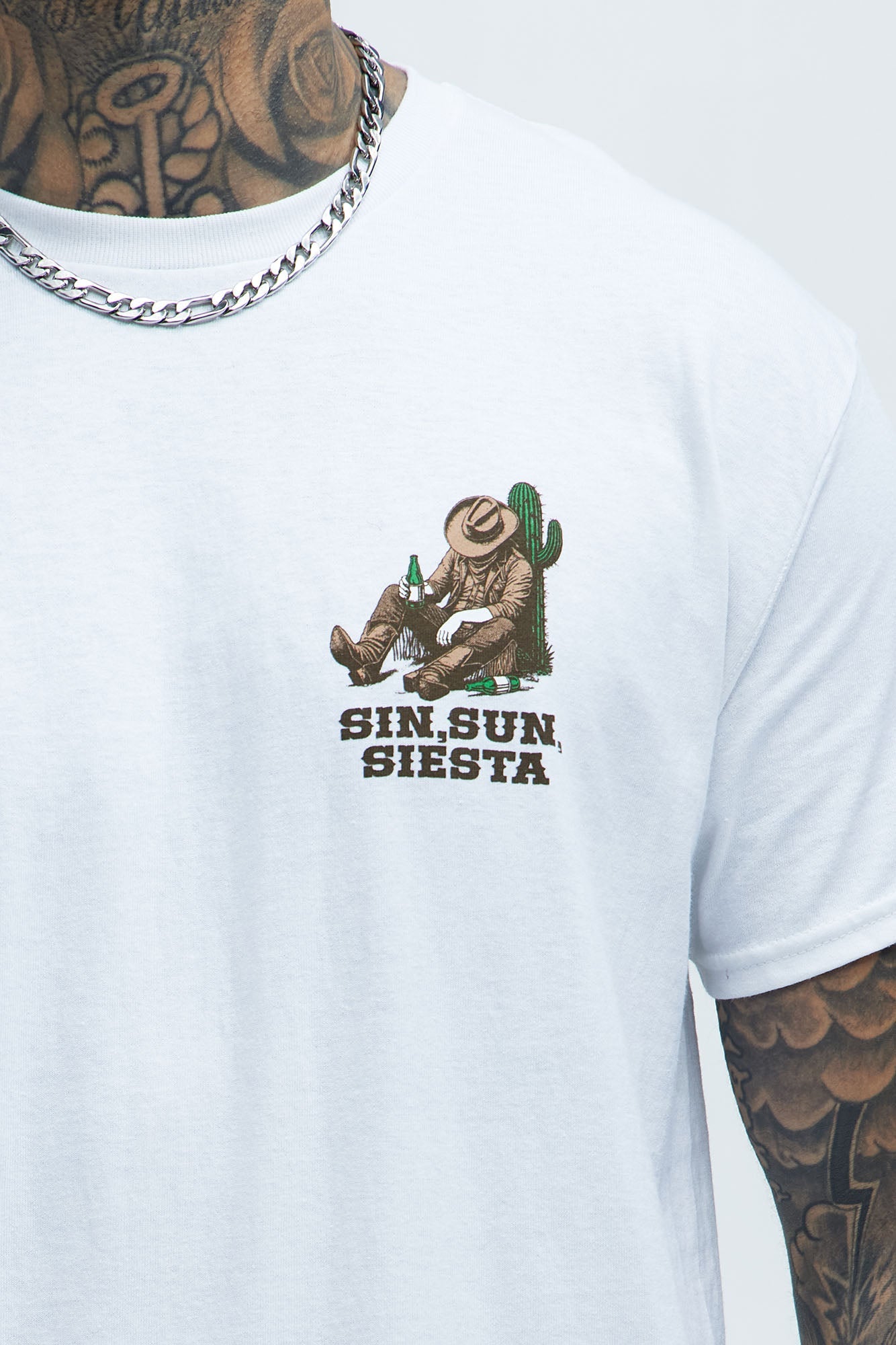 Sin Sun Siesta Short Sleeve Tee - White