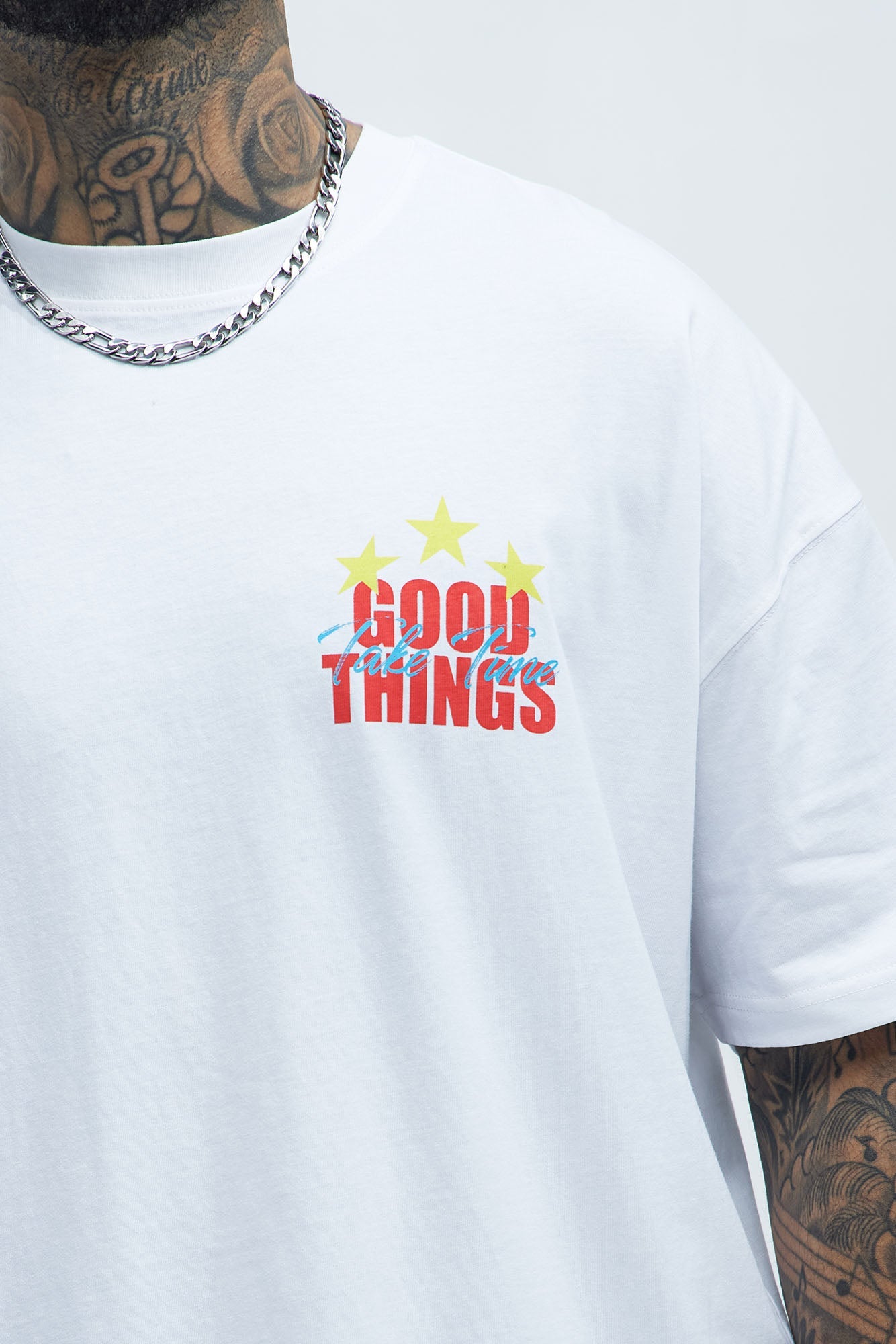 Good Things Come Oversized Short Sleeve Tee - White