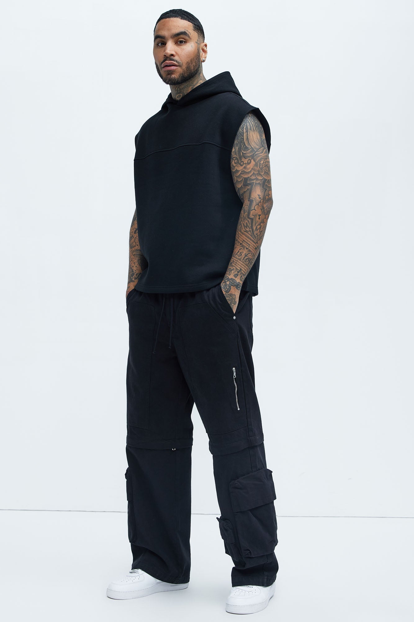 Tyson Lets Go Sleeveless Hoodie - Black