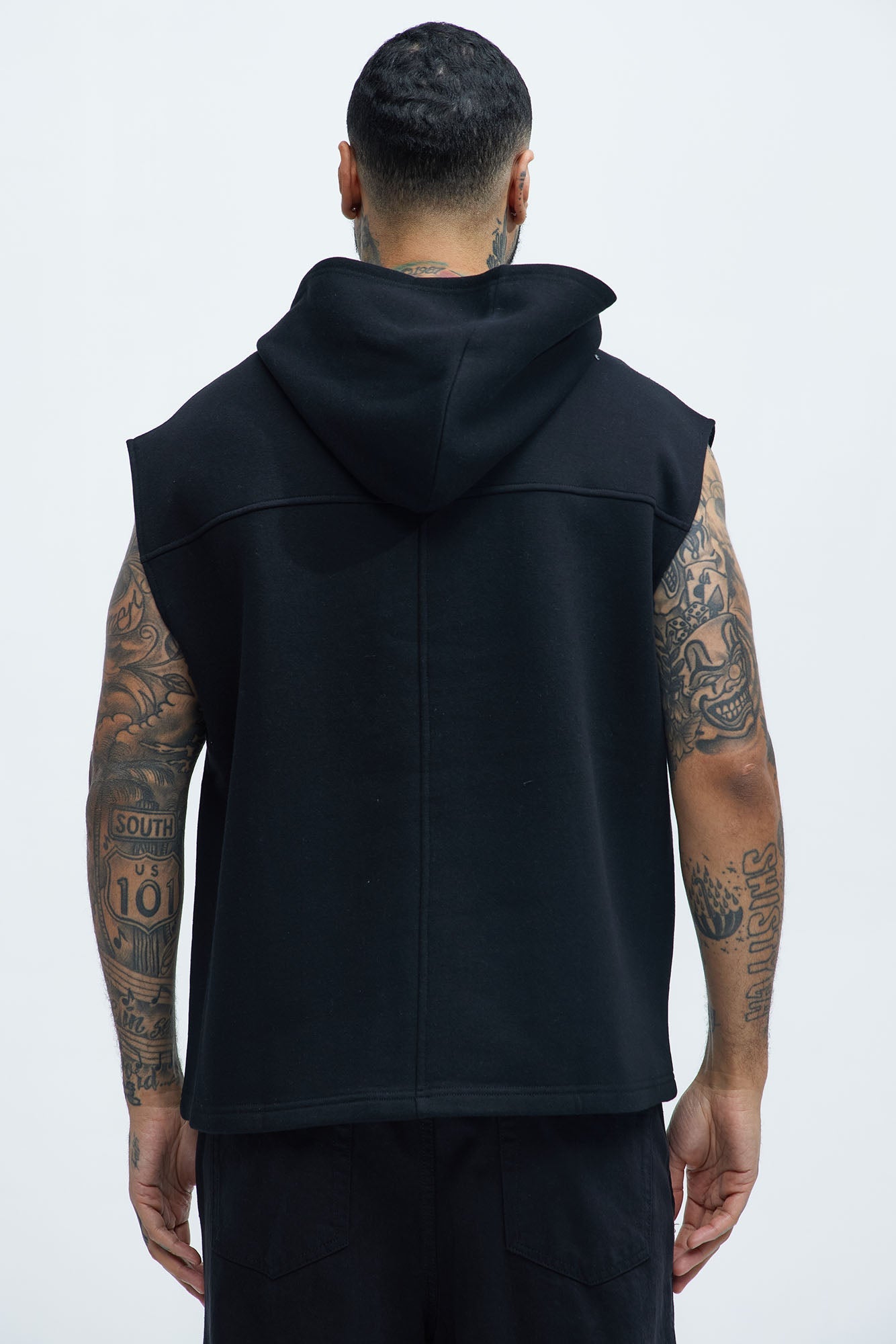 Tyson Lets Go Sleeveless Hoodie - Black