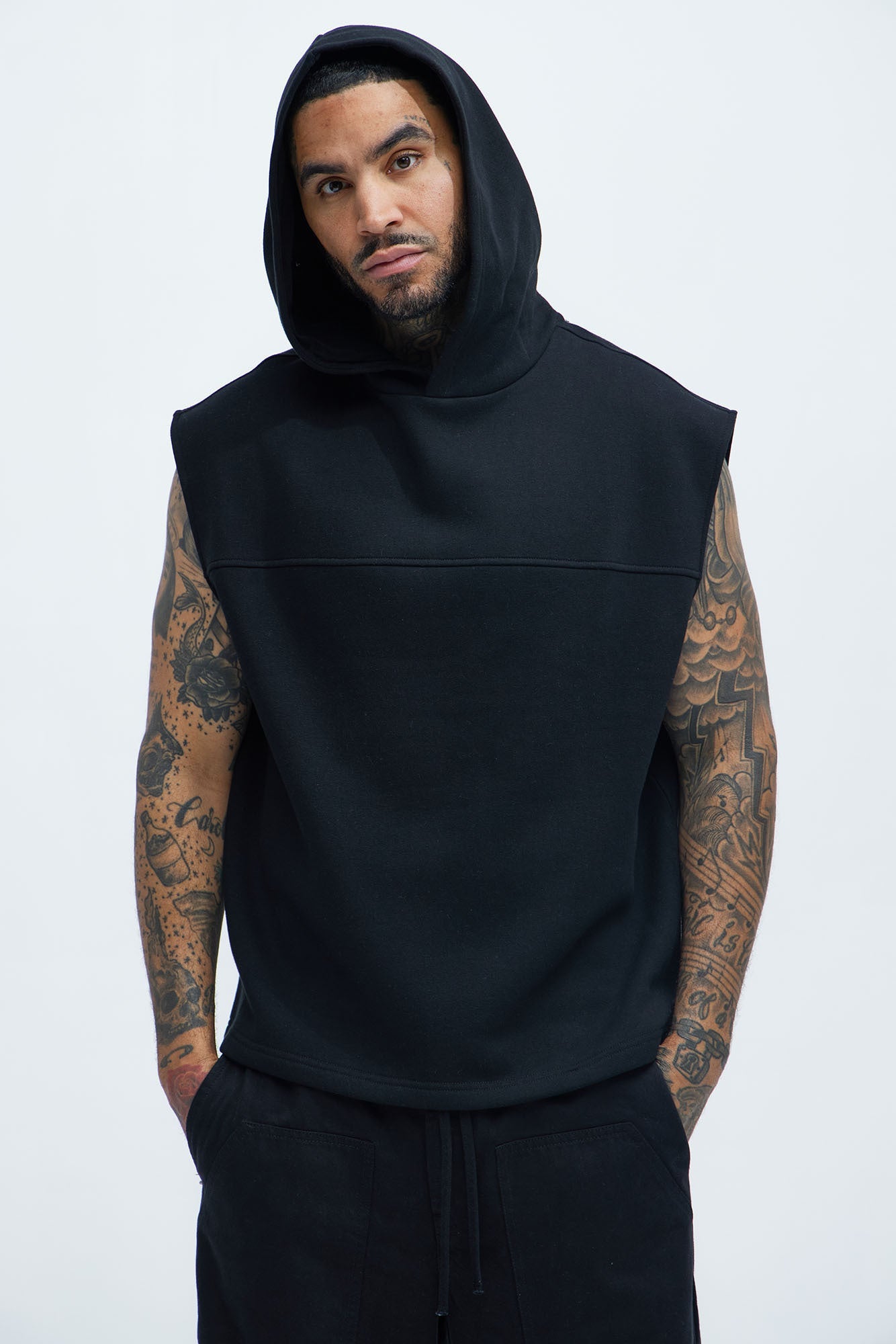 Tyson Lets Go Sleeveless Hoodie - Black