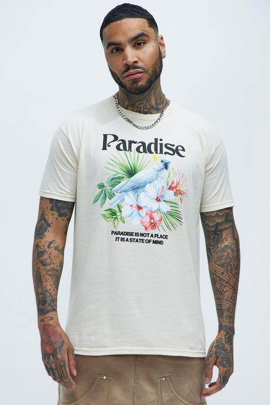 Paradise Bird Short Sleeve Tee - Cream