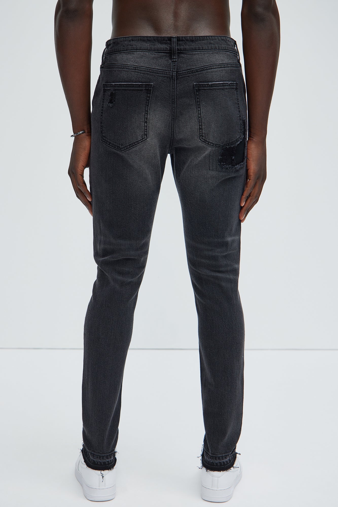 Keeping It Real Stacked Skinny Jeans - Black Wash