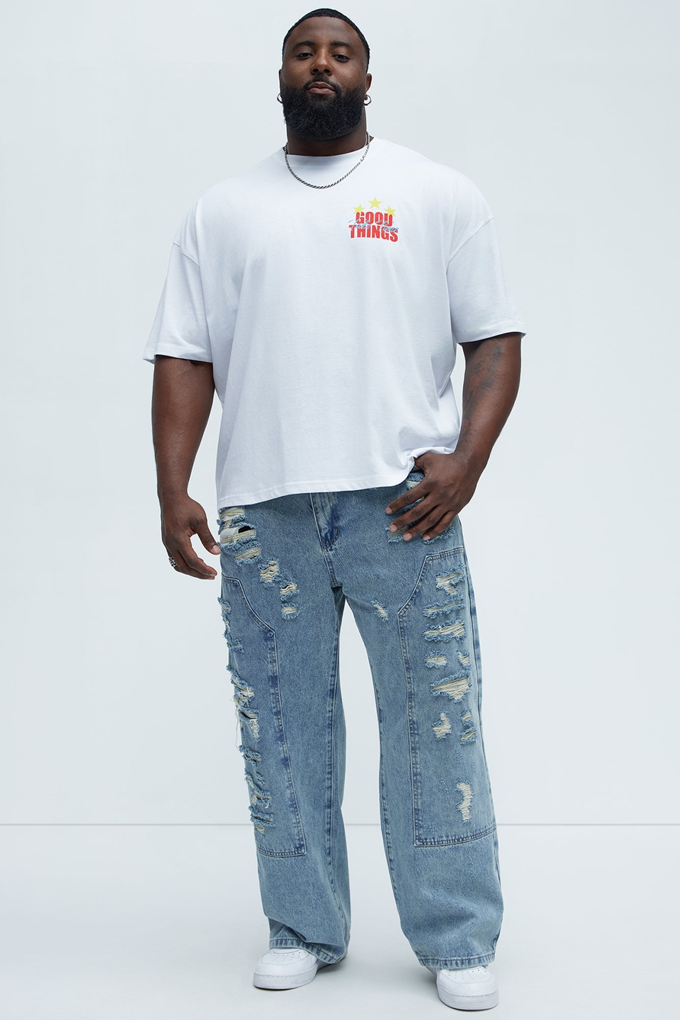 Good Things Come Oversized Short Sleeve Tee - White